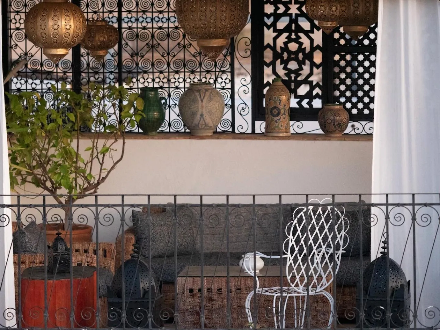Balcony/Terrace in Riad Mayfez Suites & Spa