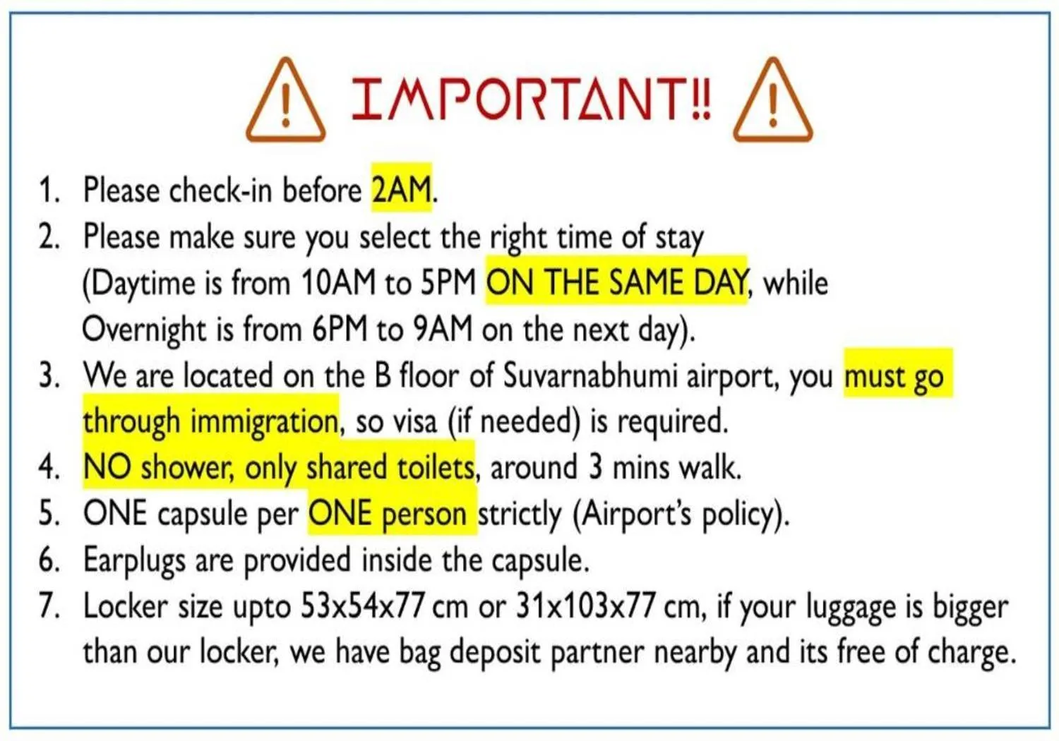 Avagard Capsule Hotel - Suvarnabhumi Airport