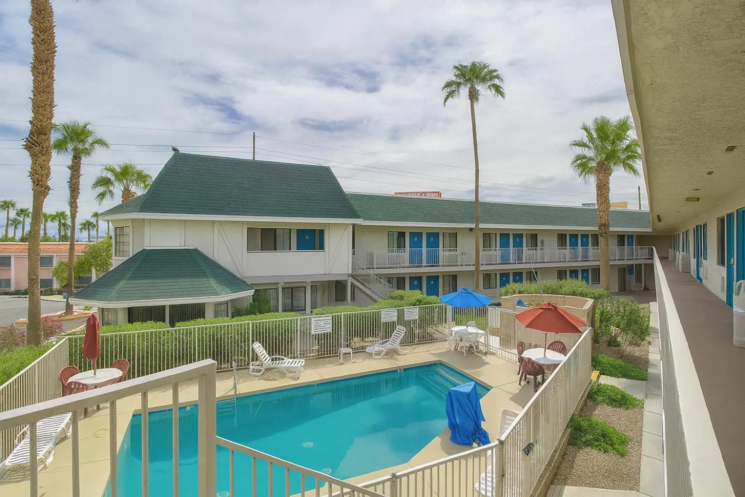 Pool view in Motel 6-Yuma, AZ - East