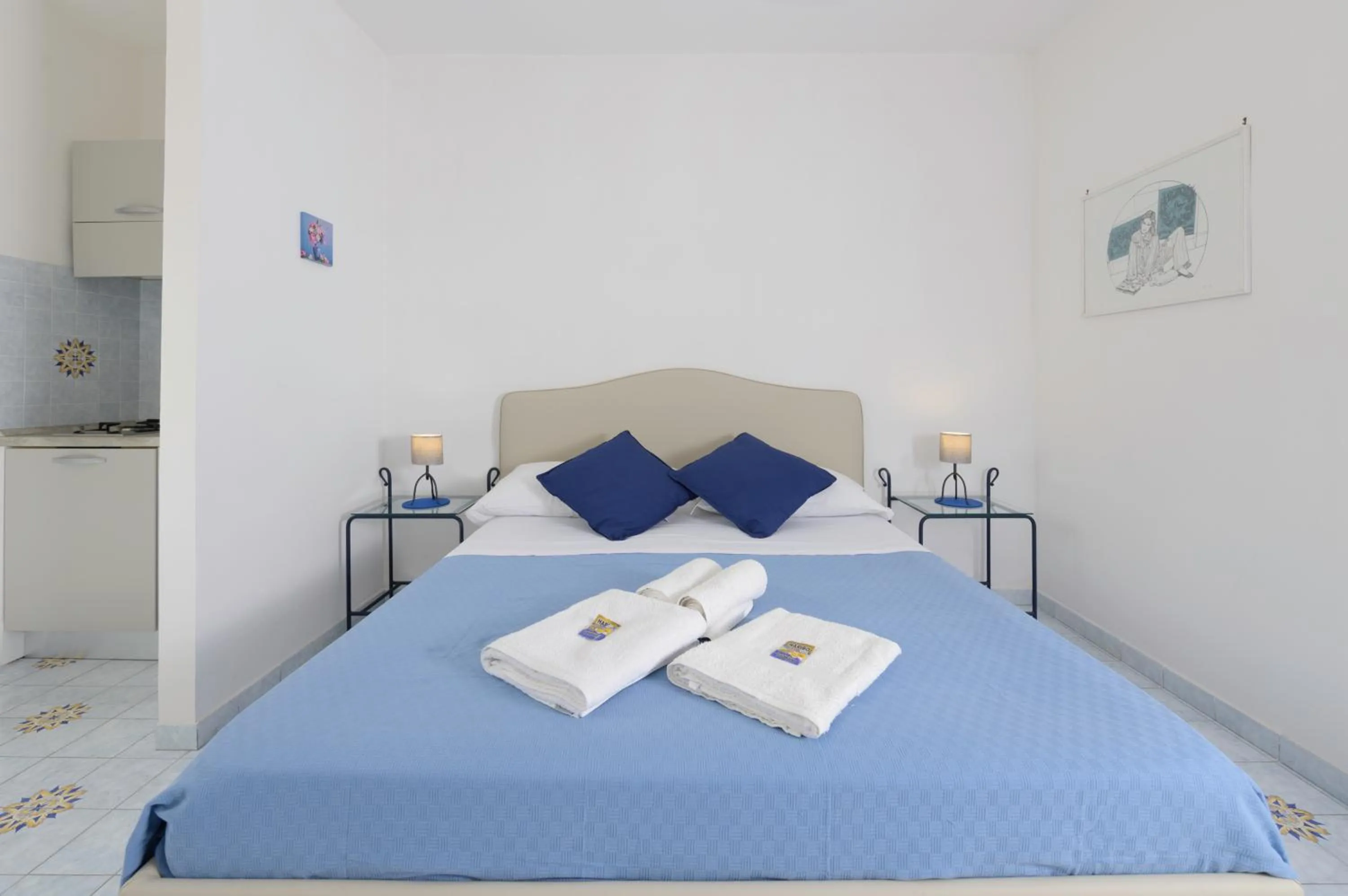Bed in B&B Mediterraneo