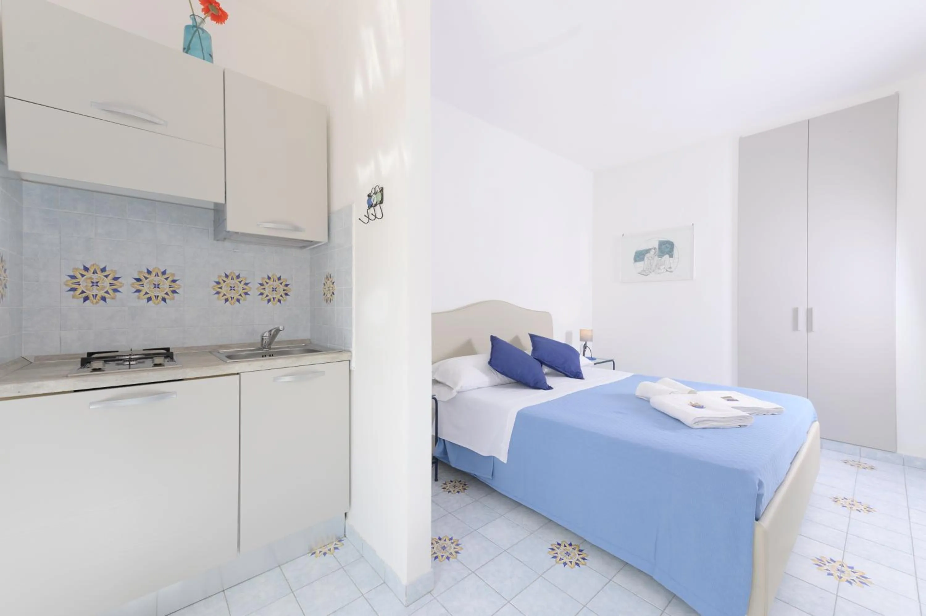 Bed in B&B Mediterraneo