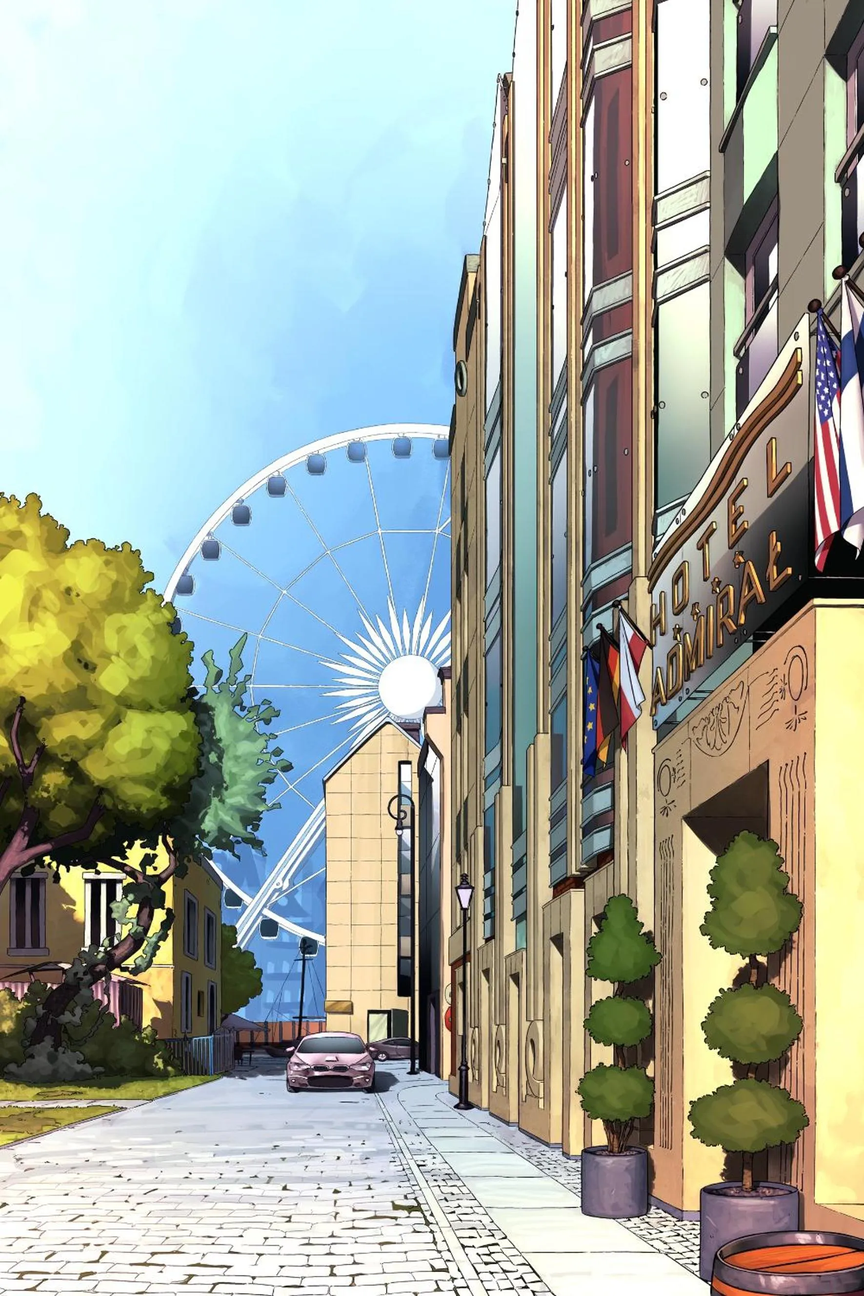 Property building in Hotel Admirał