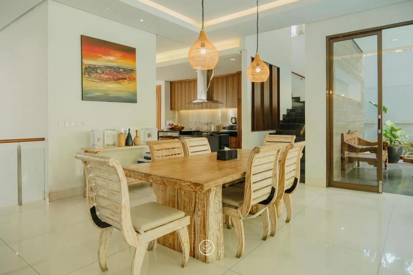 Dining area in Jasmine cozy villa 3 bedrooms with a private heated swimming pool and a billiard table