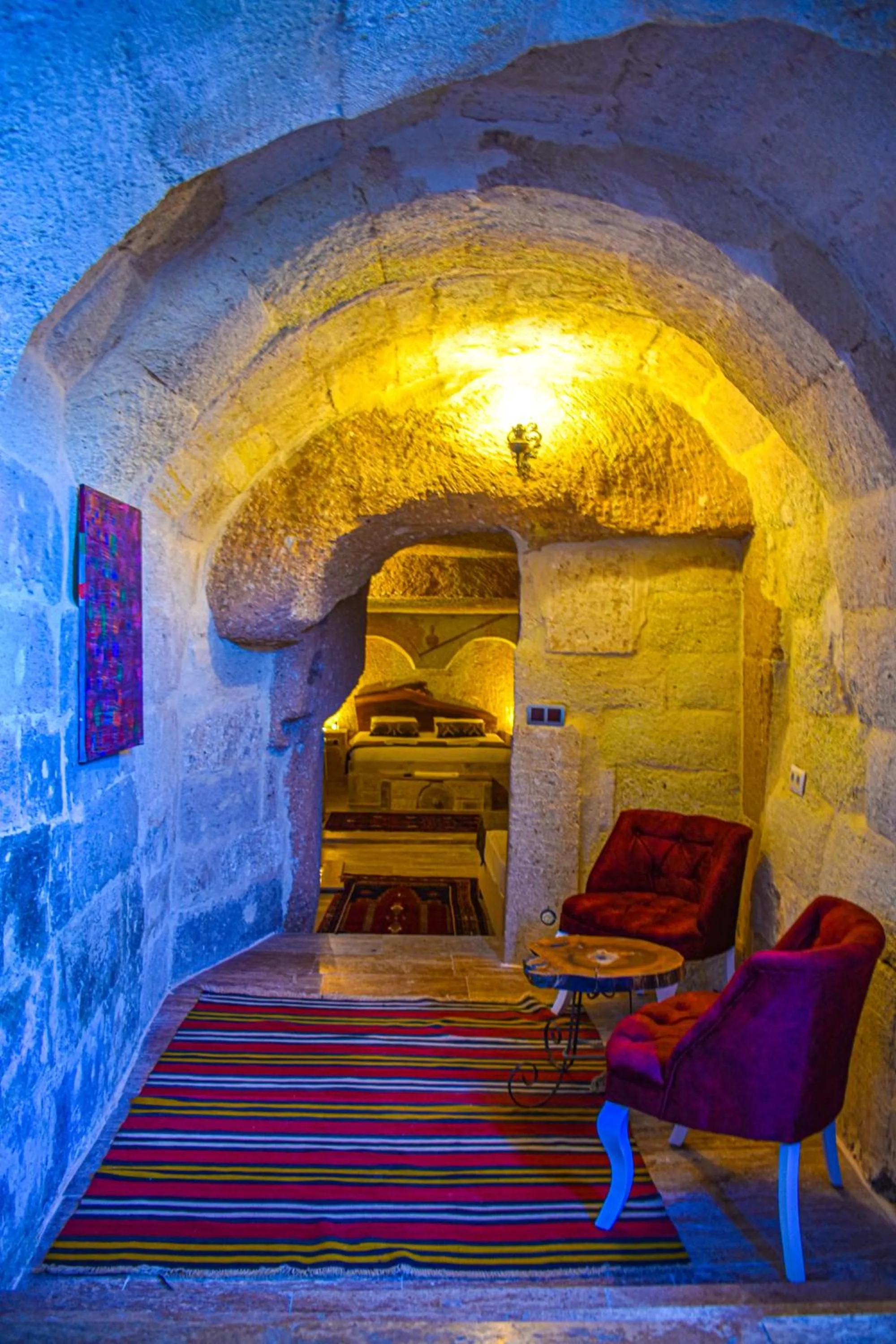 Seating area in Cappadocia Cave House