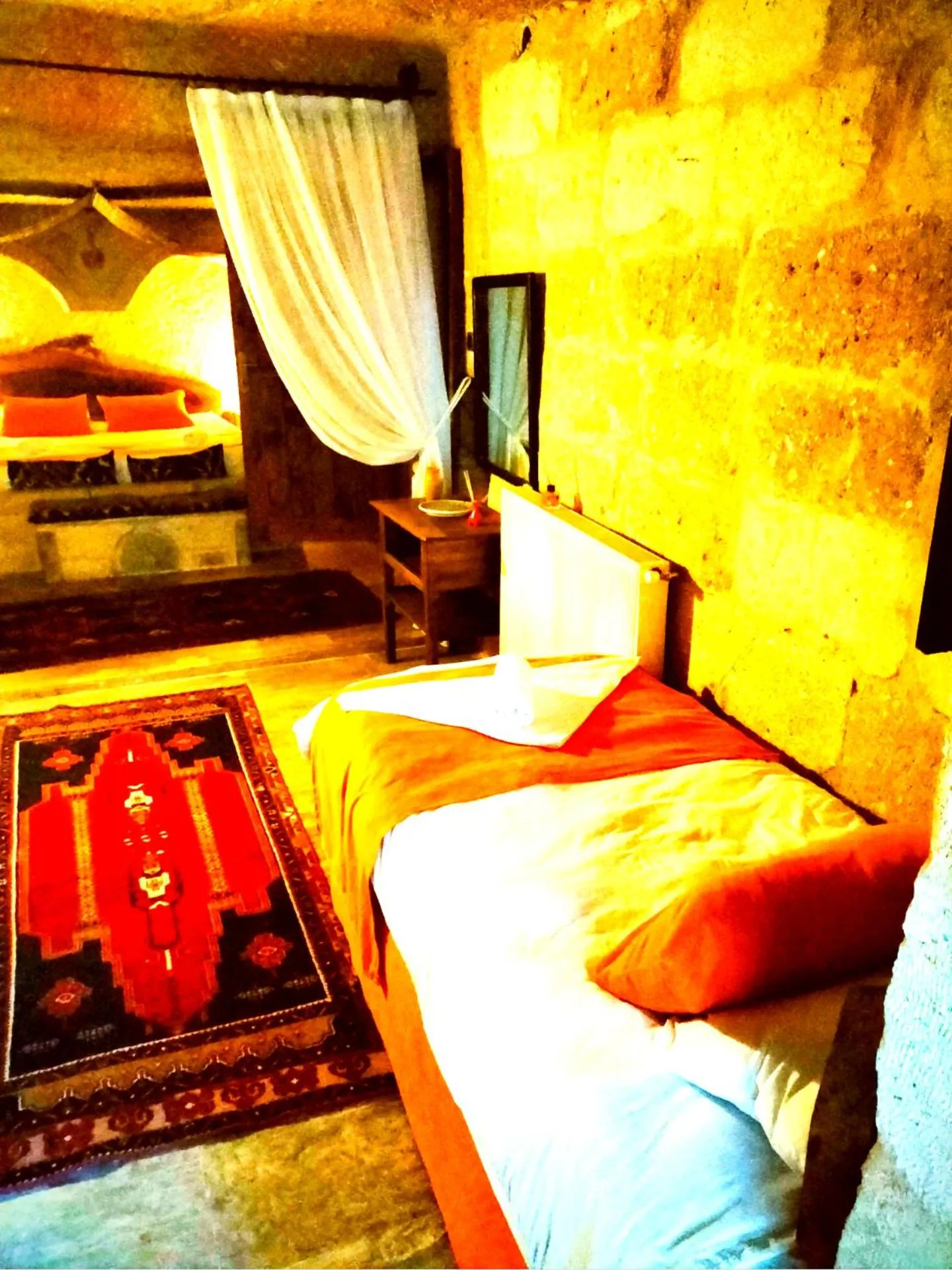 Bed in Cappadocia Cave House
