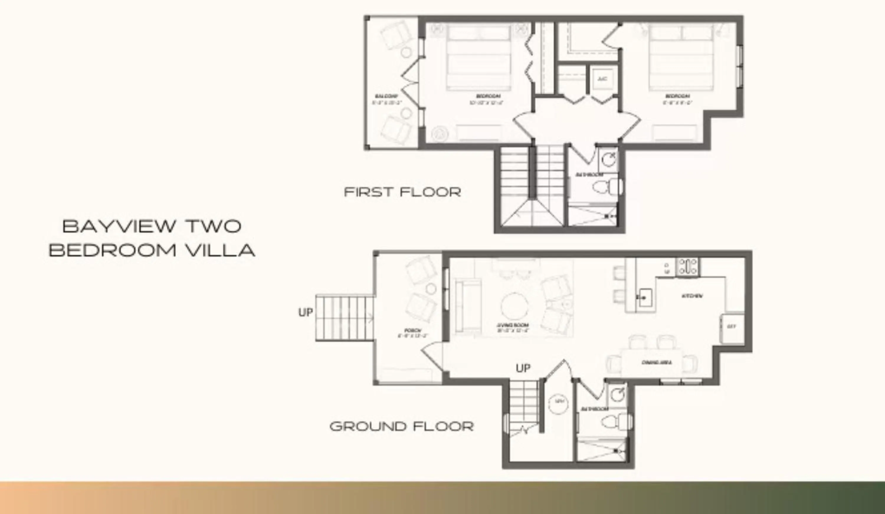 Floor plan in Bayside Villas by Islander Resort