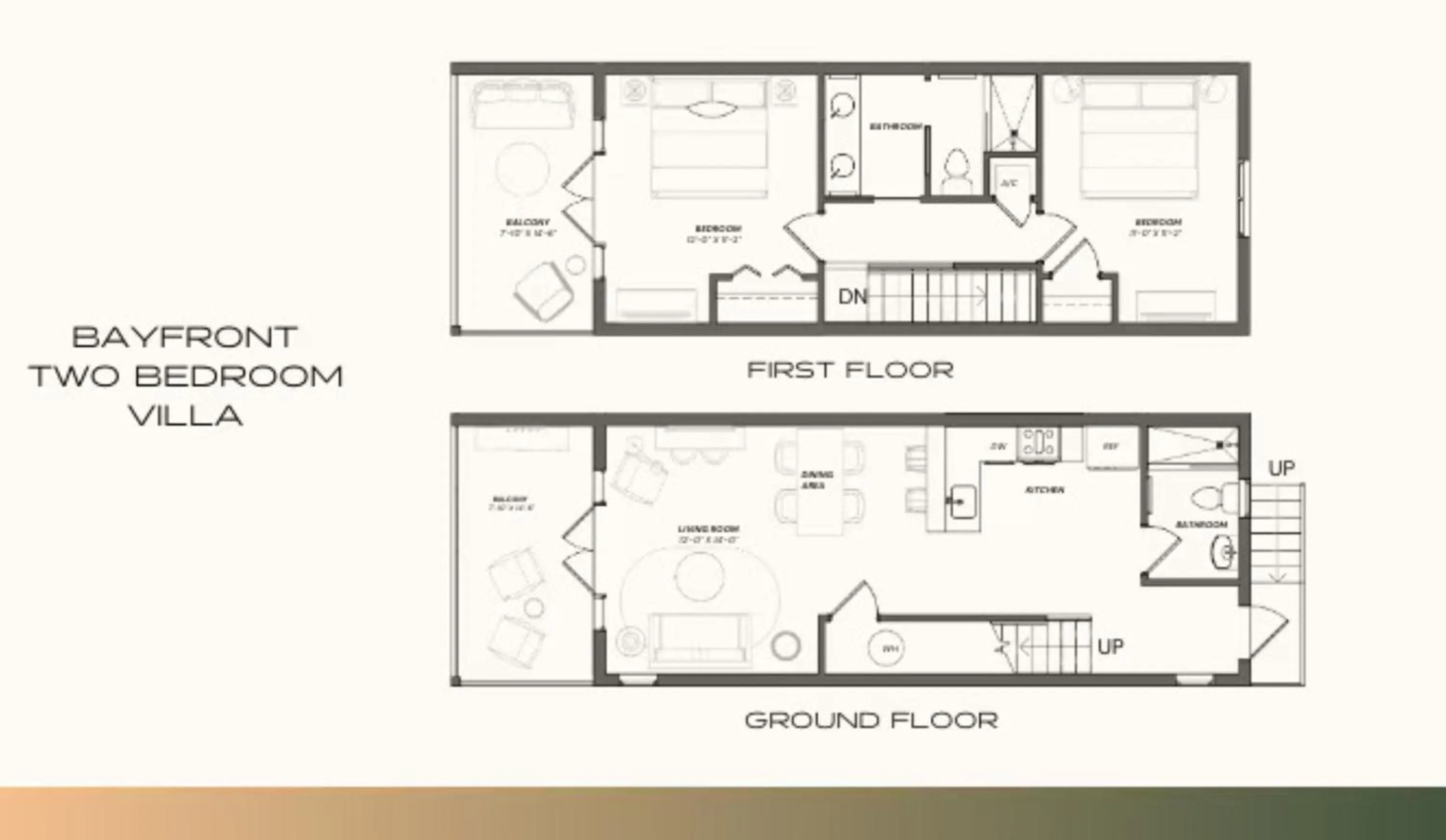 Floor plan in Bayside Villas by Islander Resort