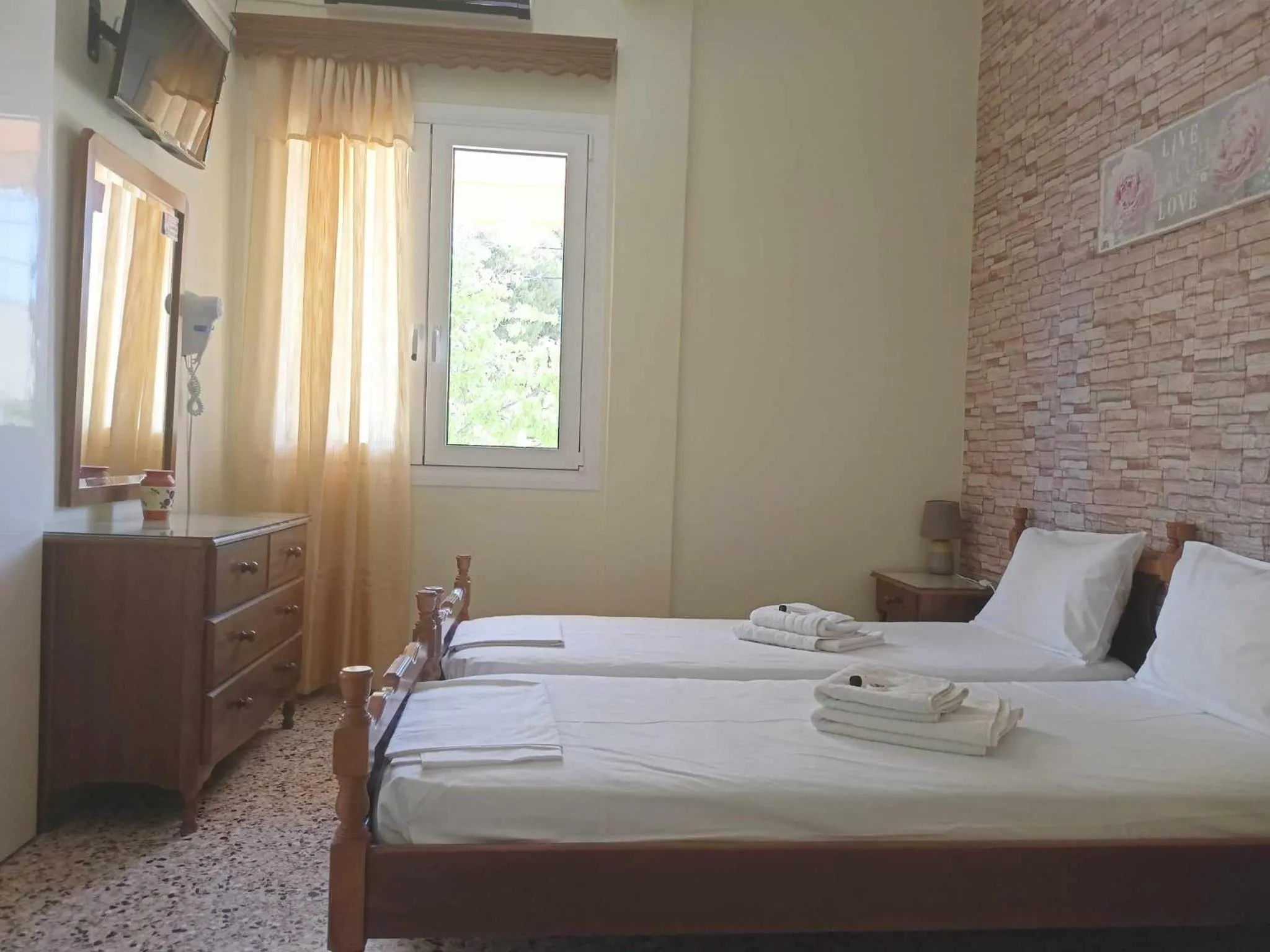 Bedroom, Bed in Finikas Rooms