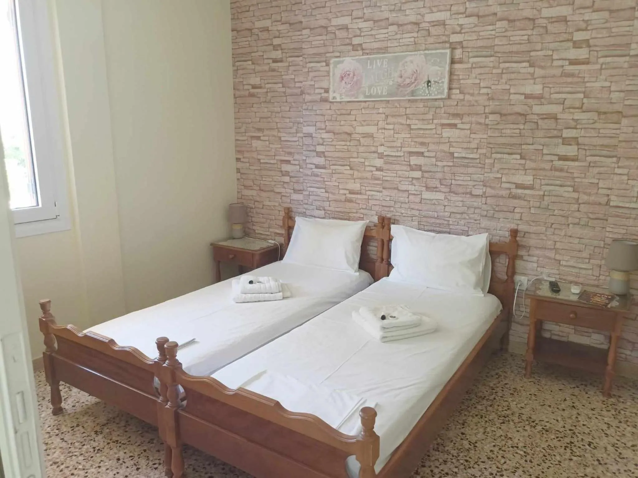 Bedroom, Bed in Finikas Rooms