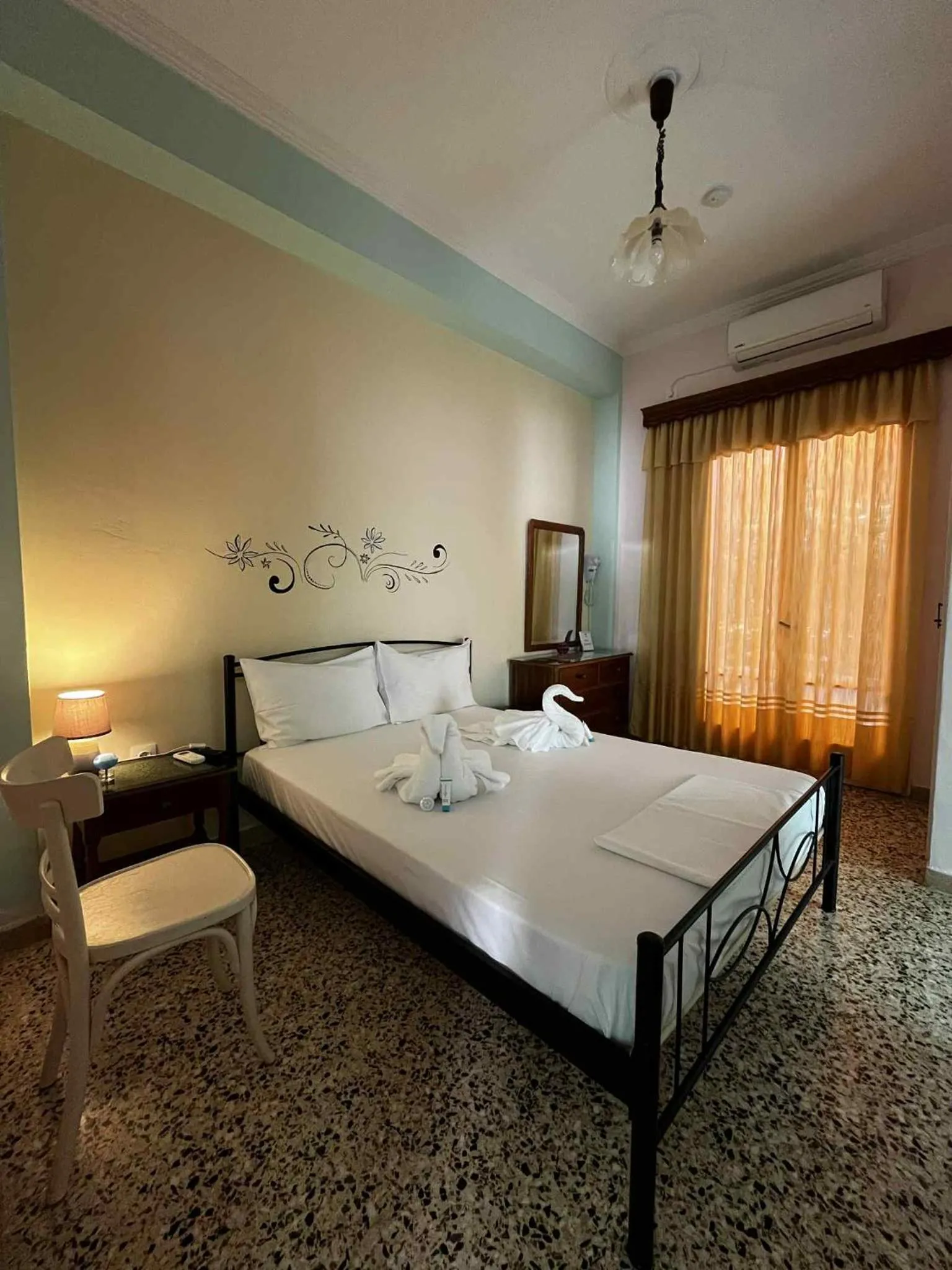 Bedroom, Bed in Finikas Rooms