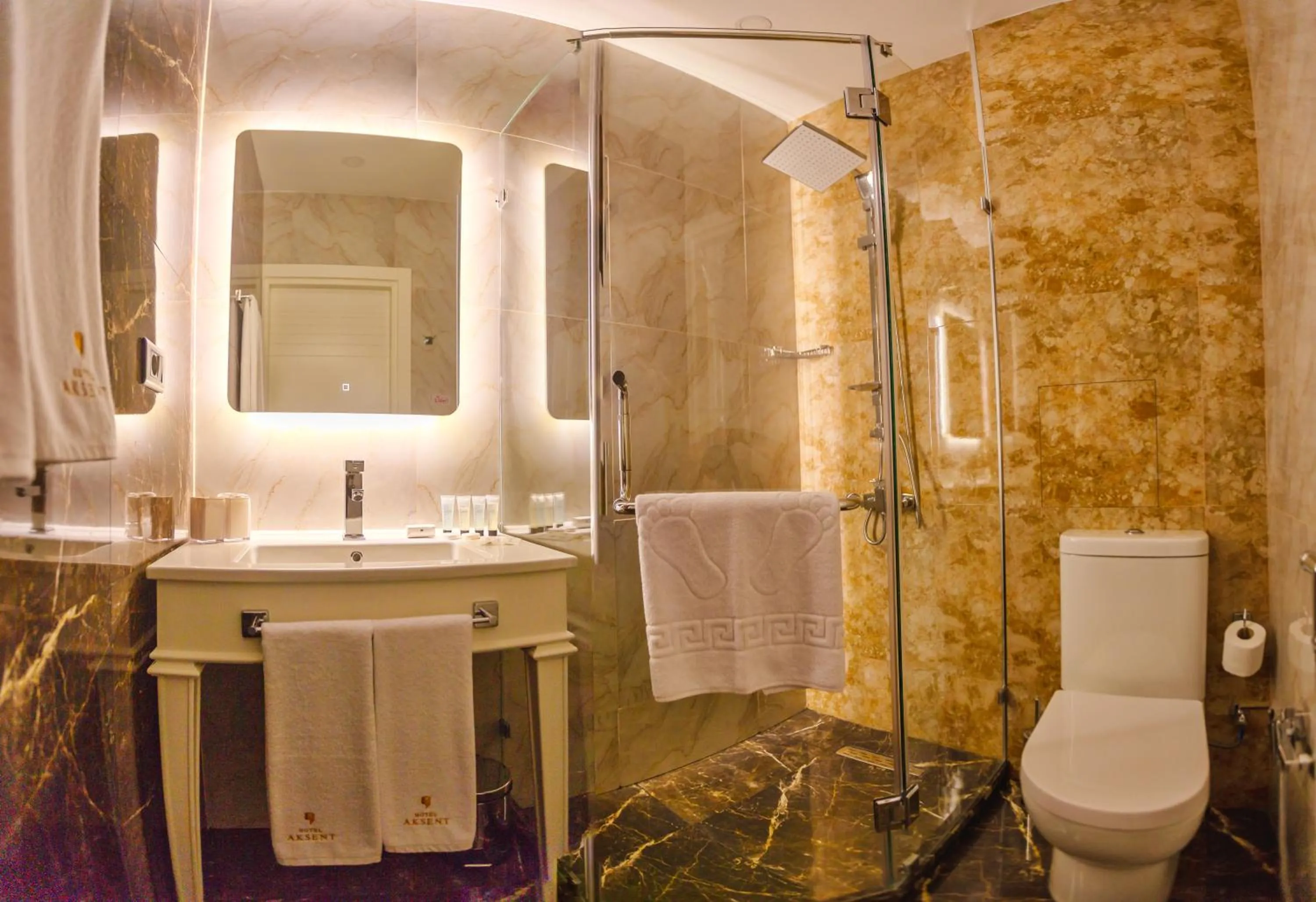 Shower in Aksent Hotel