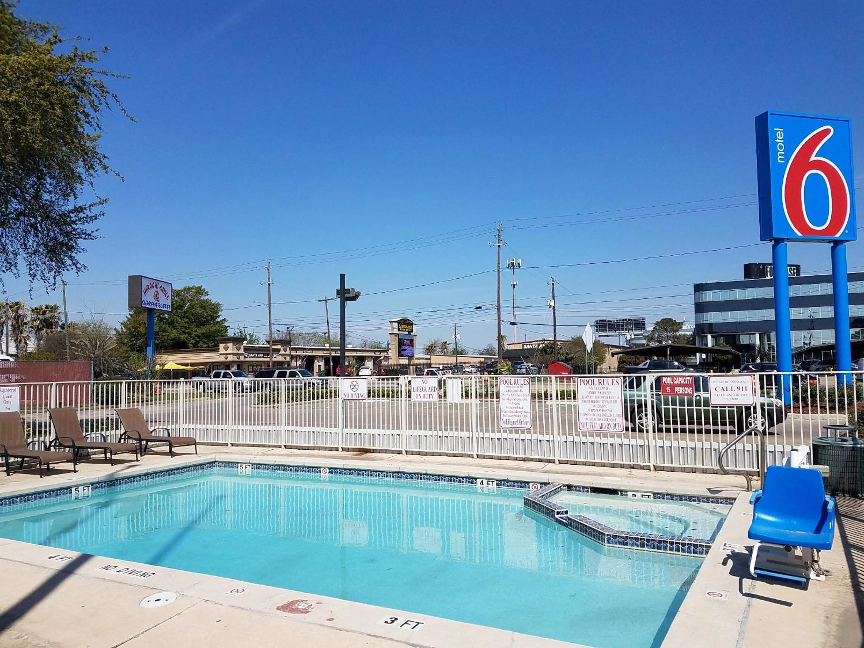 Swimming pool in Motel 6-Houston, TX - Brookhollow