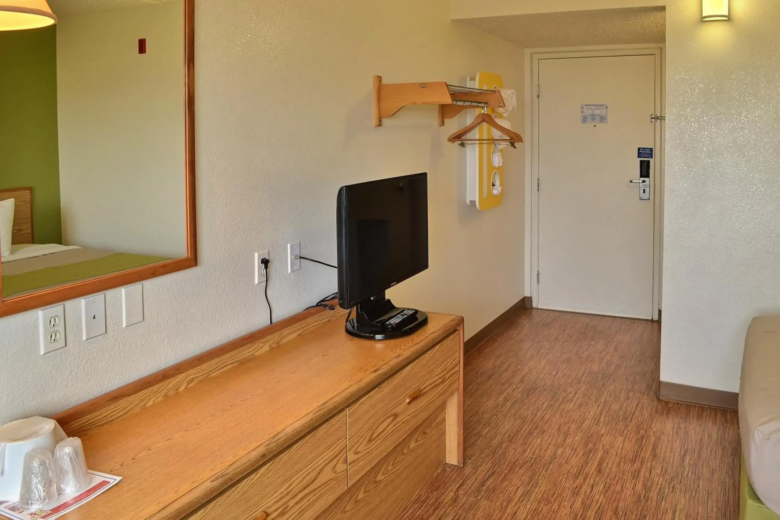 Decorative detail, TV/Entertainment Center in Motel 6-Billings, MT - North