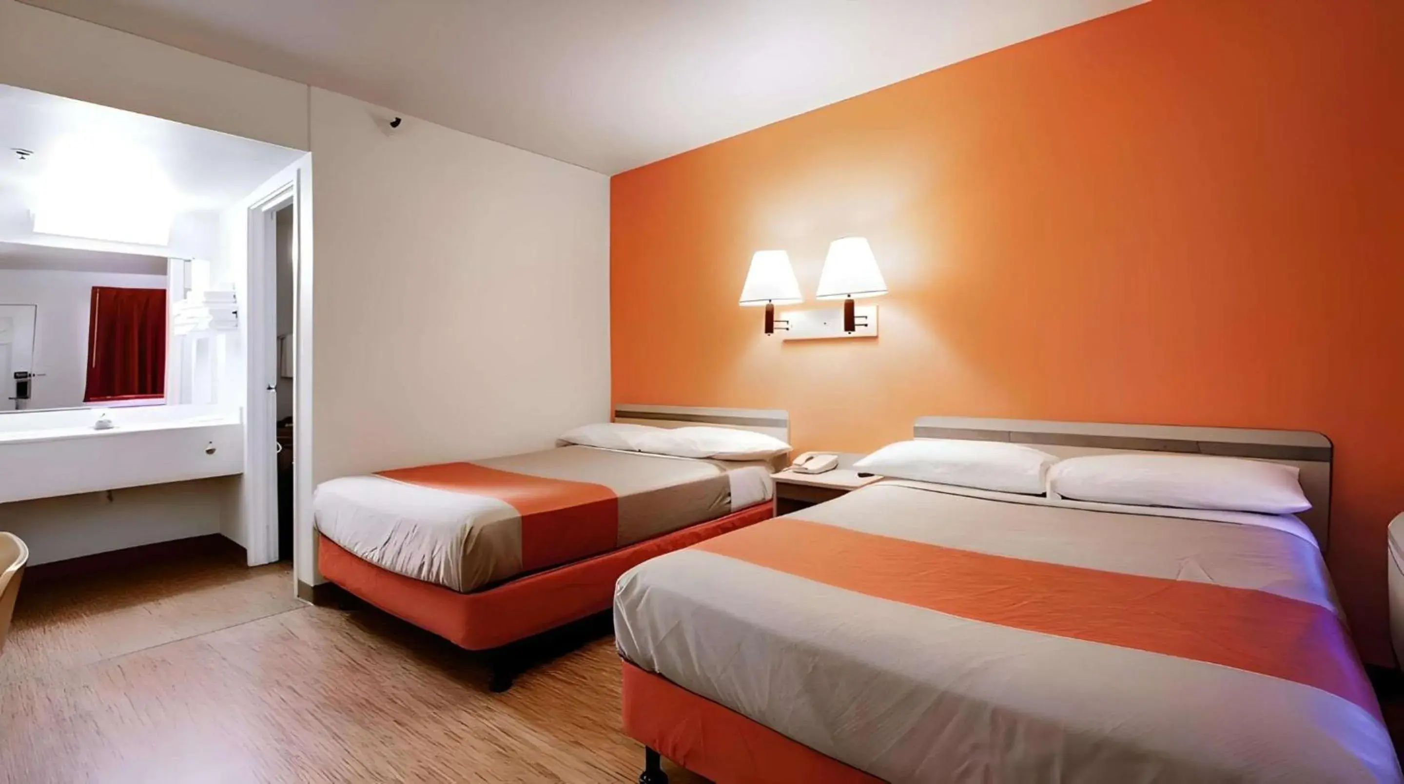 Quadruple Room with Two Queen Beds - Non Smoking in Motel 6-Woods Cross, UT - Salt Lake City - North Quadruple Room with Two Queen Beds - Non Smoking in Motel 6-Woods Cross, UT - Salt Lake City - North