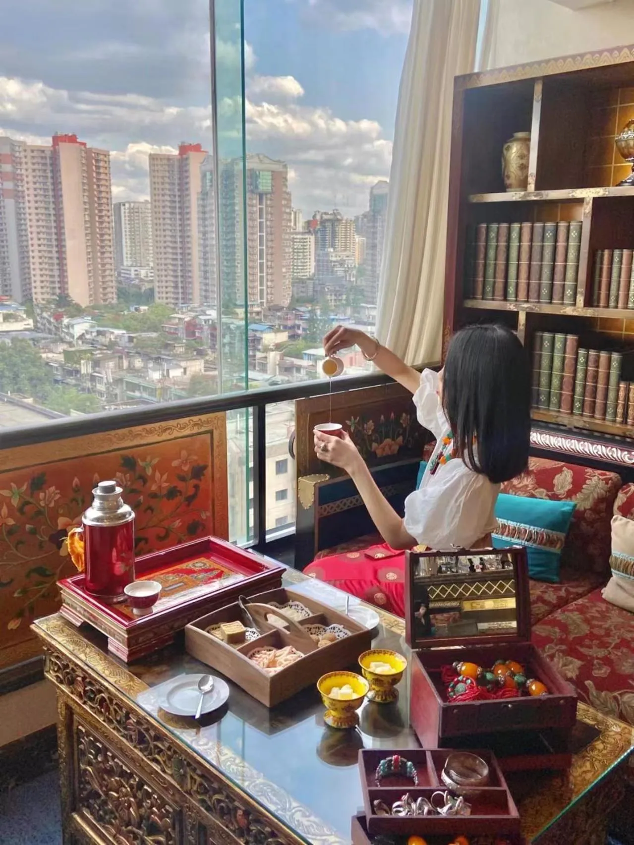 Decorative detail in Chengdu Tibetan Hotel