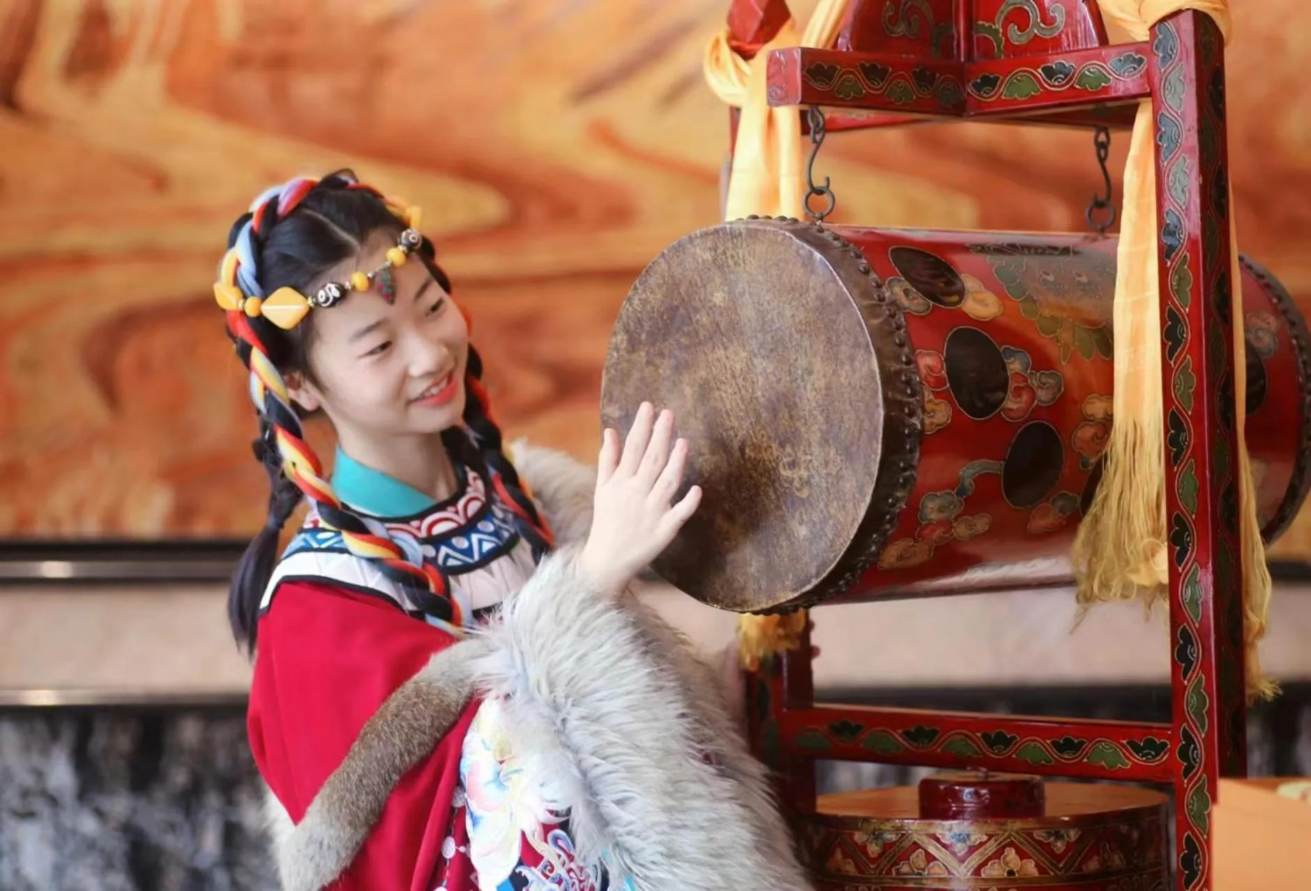 Decorative detail in Chengdu Tibetan Hotel