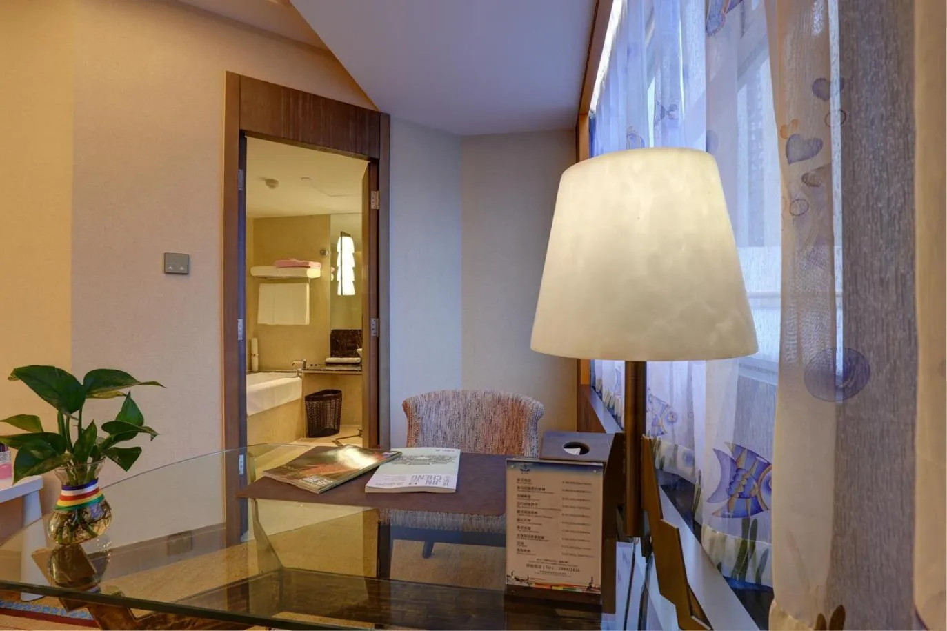 Seating area in Chengdu Tibetan Hotel