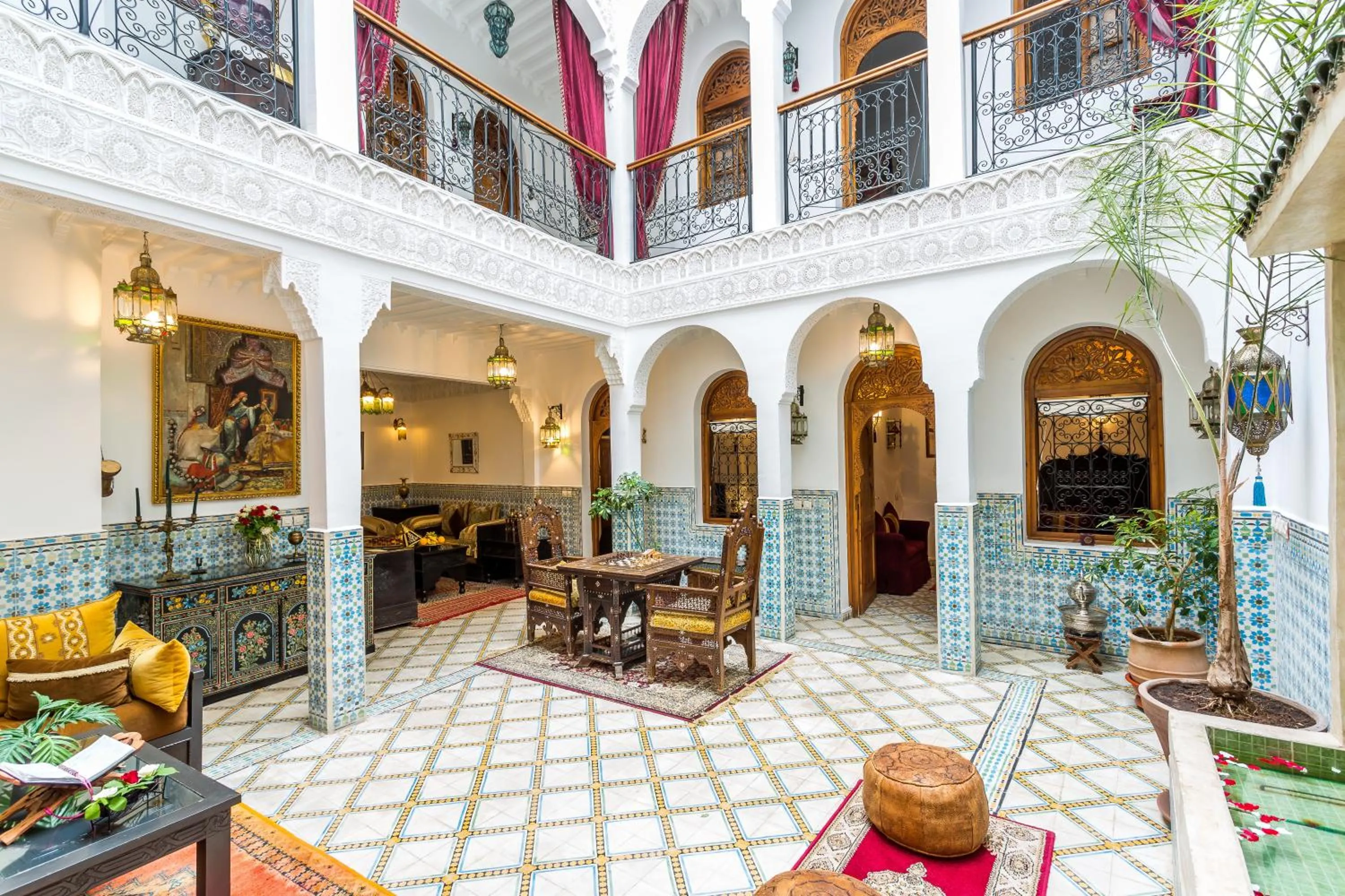 Lobby or reception in Riad Mouna