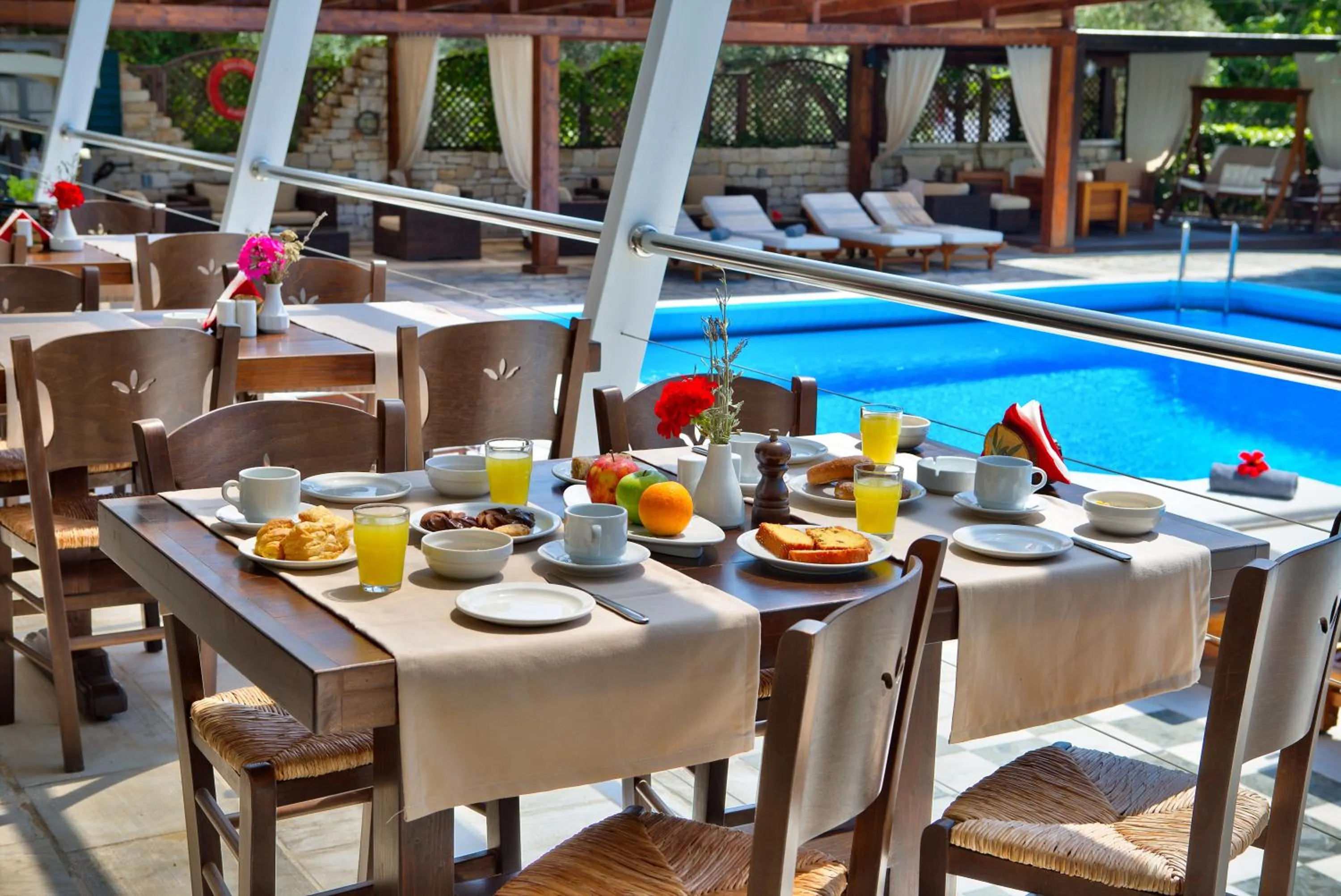 American breakfast in Paxos Club Resort & SPA