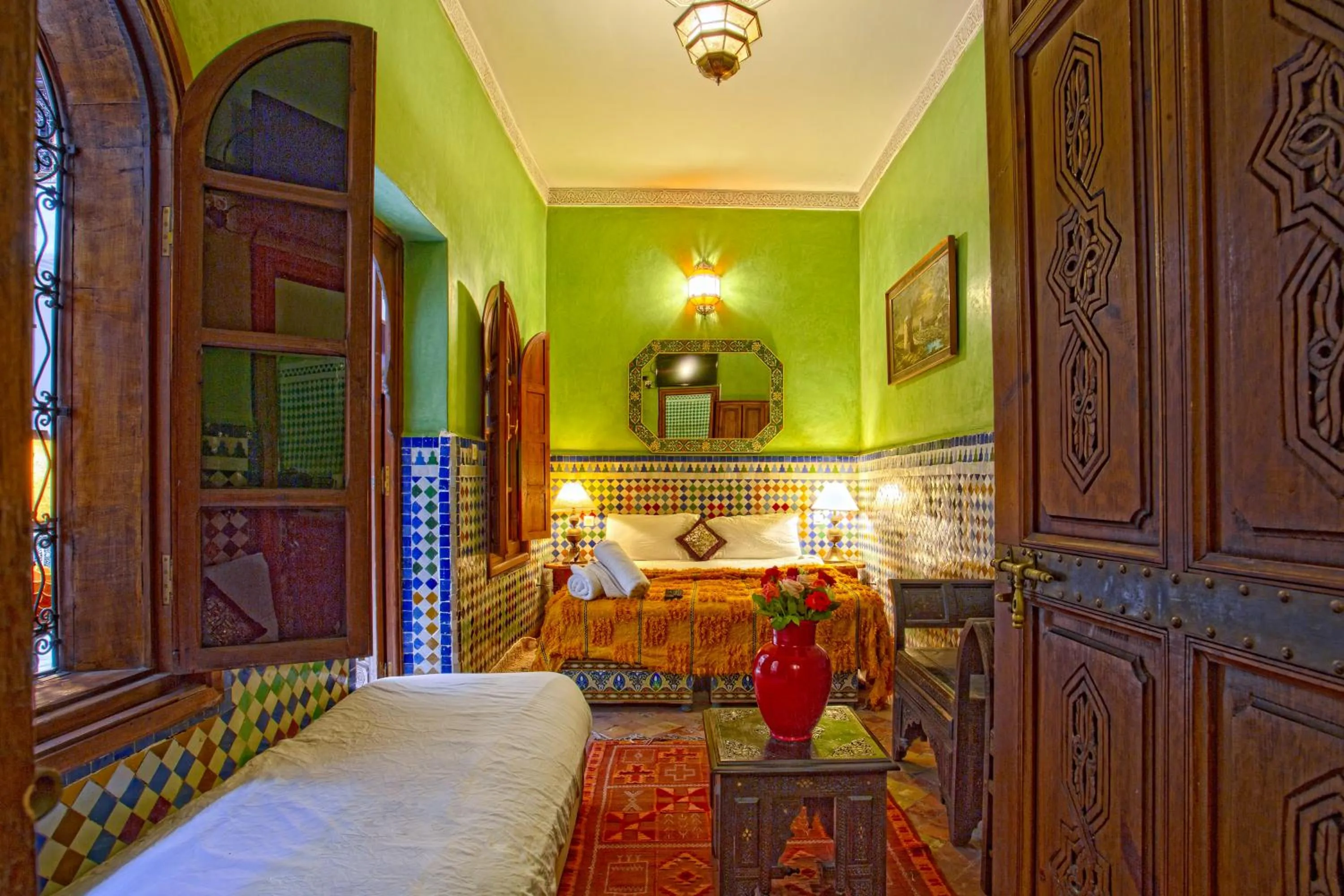 Bedroom, Bed in Riad Lakhdar