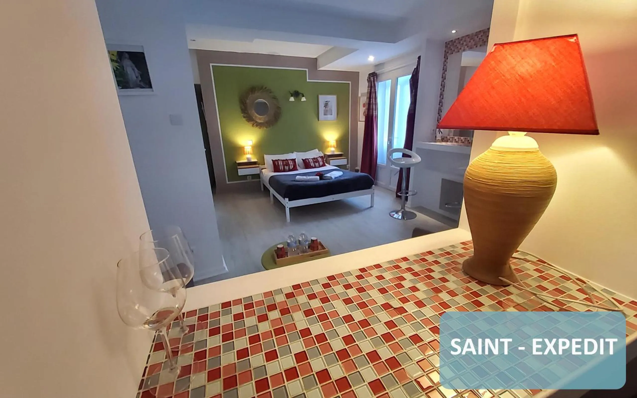 Photo of the whole room, Bed in la Résidence Berceau de Bernadette - Bernadette's cradle - Near Bernadette'House