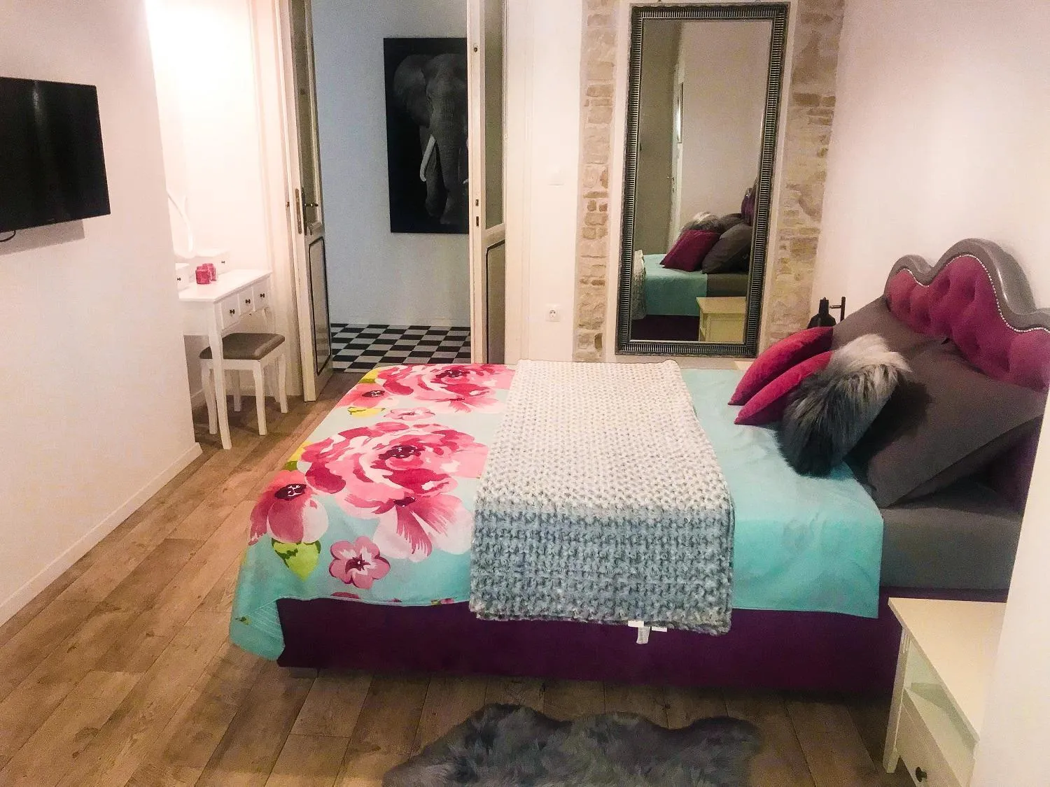 Bed in Emma's rooms B&B