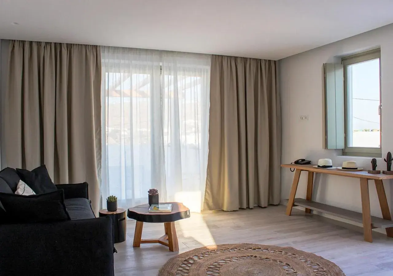 Living room in Mykonos Cactus Living room in Mykonos Cactus