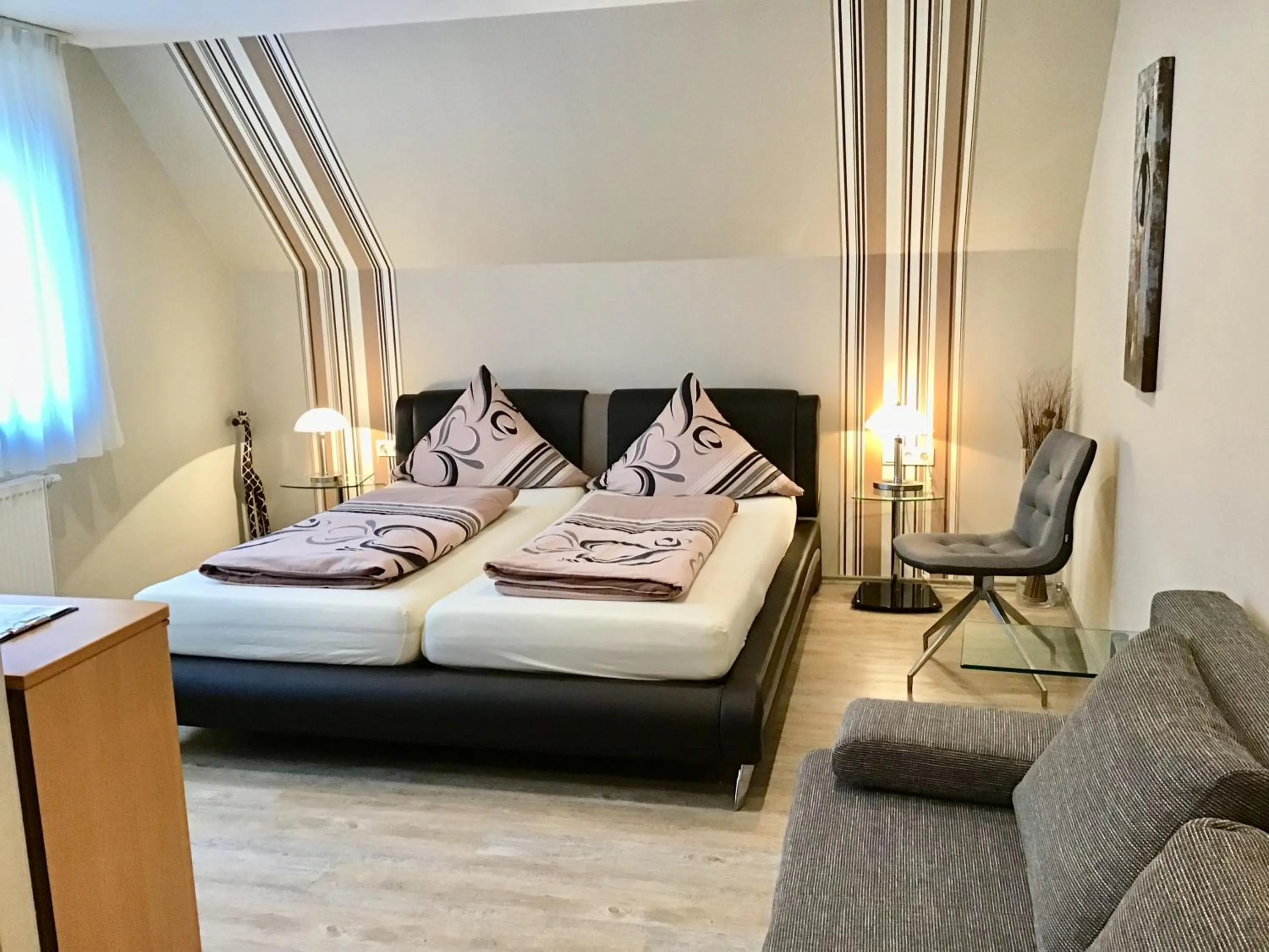 Photo of the whole room, Bed in Pension am Schlossberg