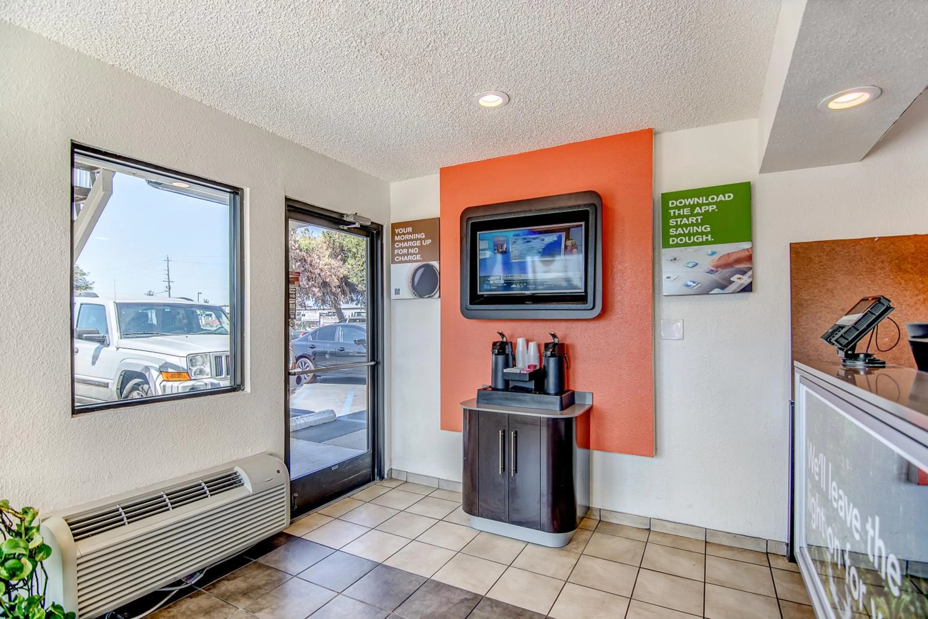 Lobby or reception in Motel 6-Stockton, CA - Charter Way West