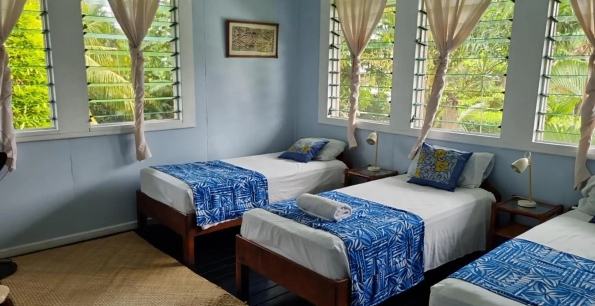 Bed in The Samoan Outrigger Hotel