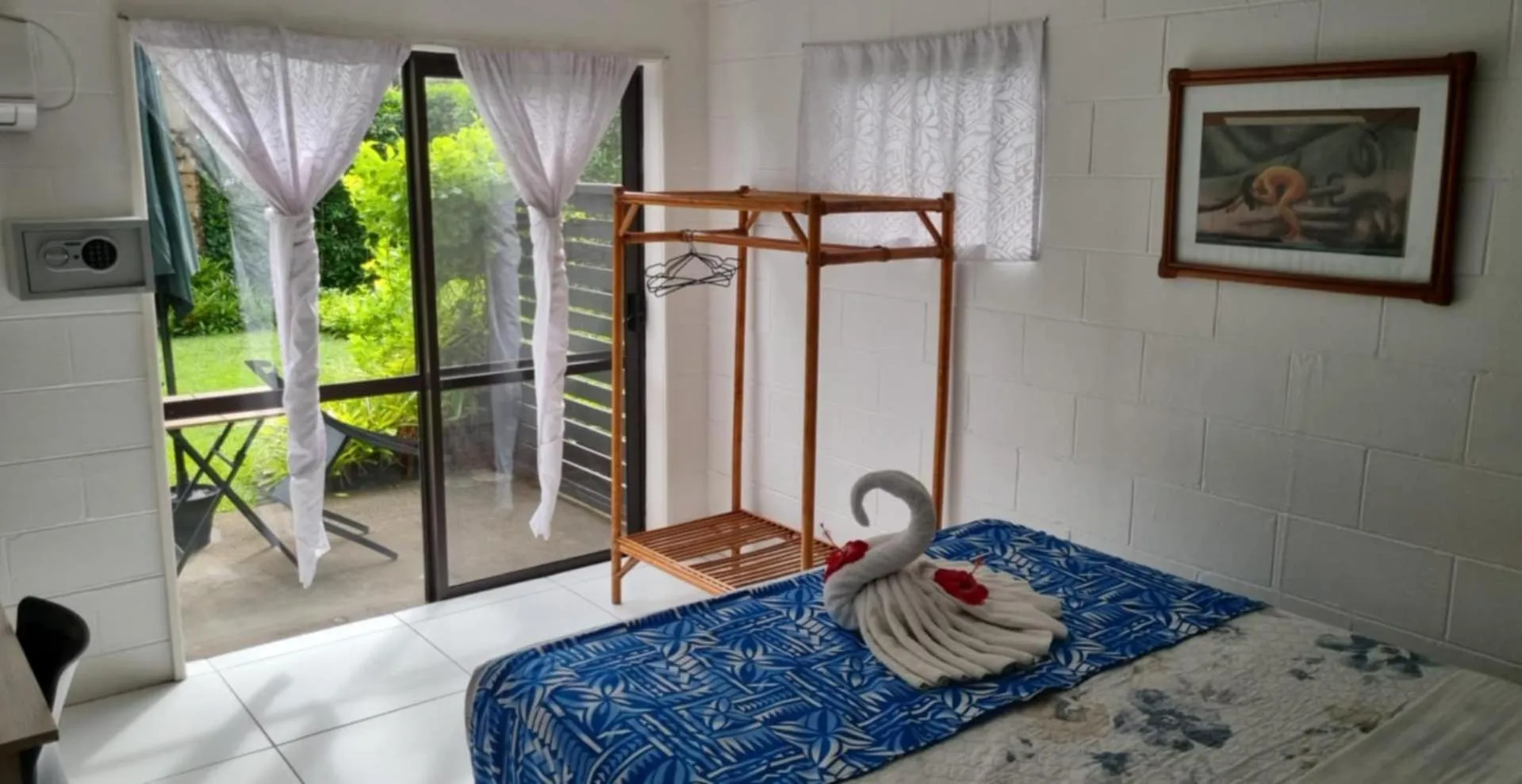 Bed in The Samoan Outrigger Hotel