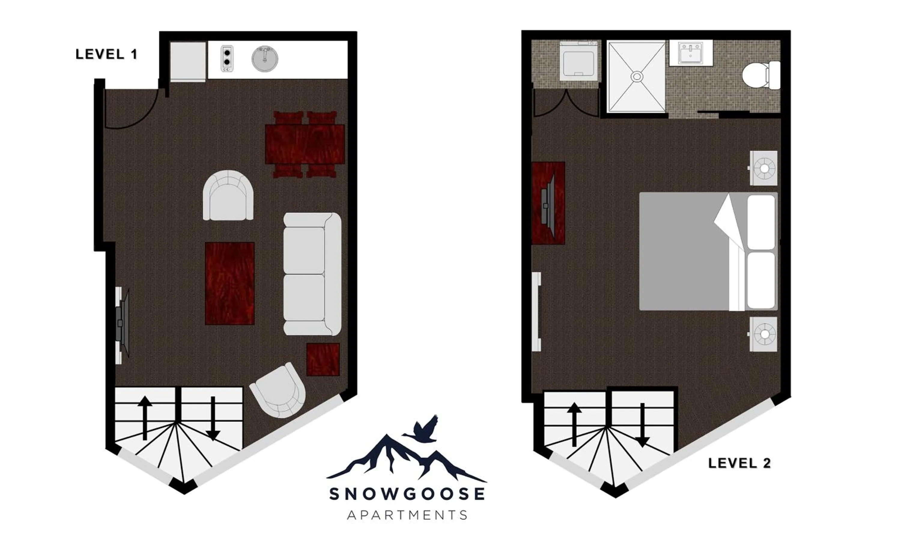 Floor plan in Snowgoose Apartments