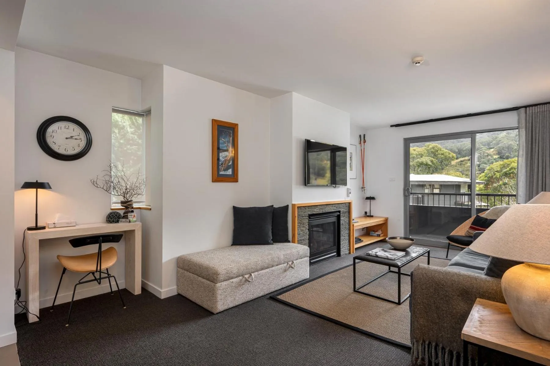 Seating area in Snowgoose Apartments