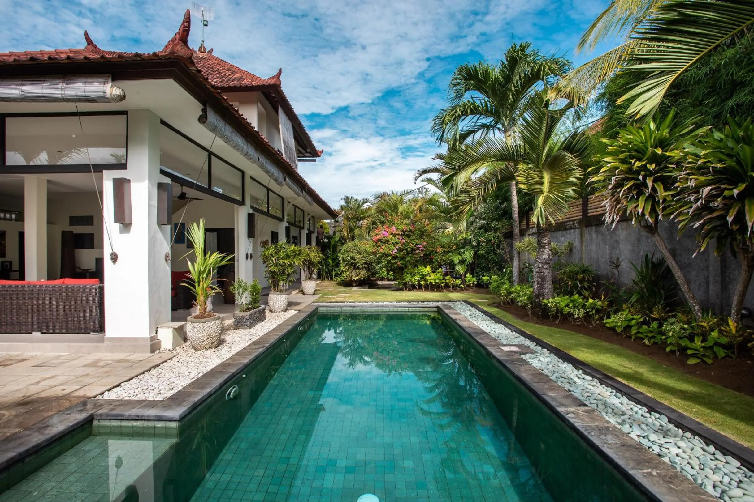 Pool view in Villa Surga