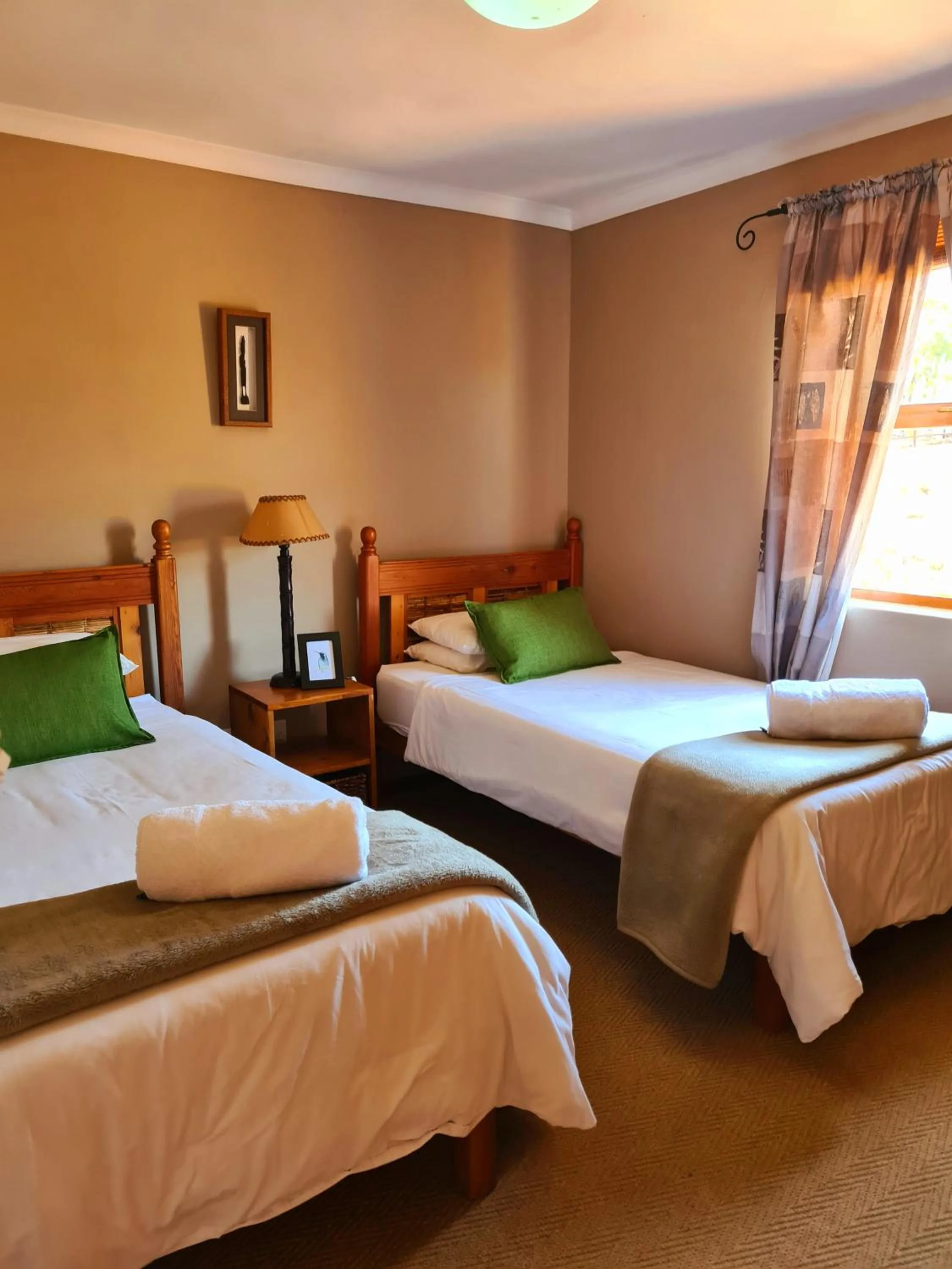 Bedroom, Bed in African Game Lodge