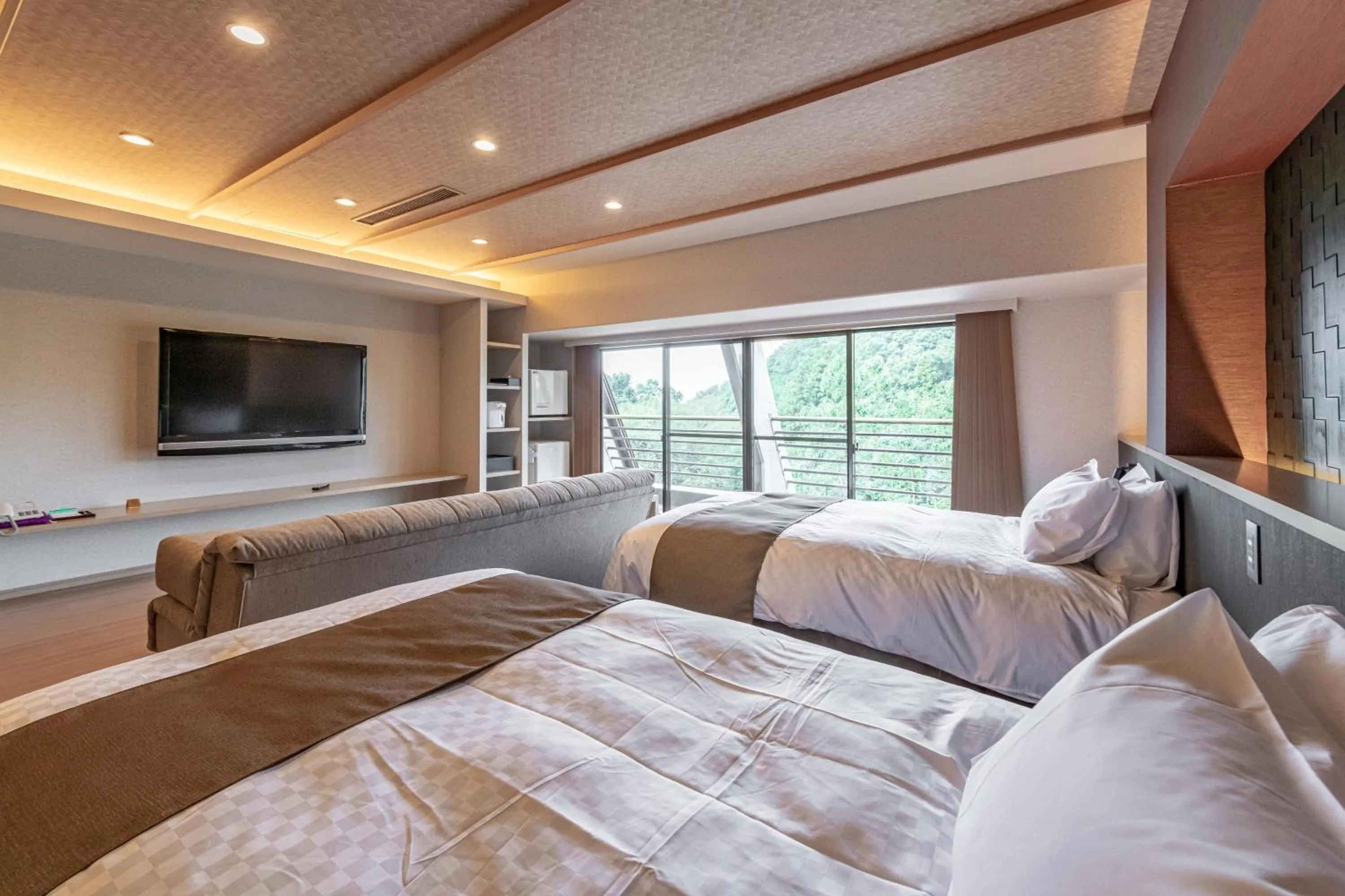 Bed in Hotel Oyanagi