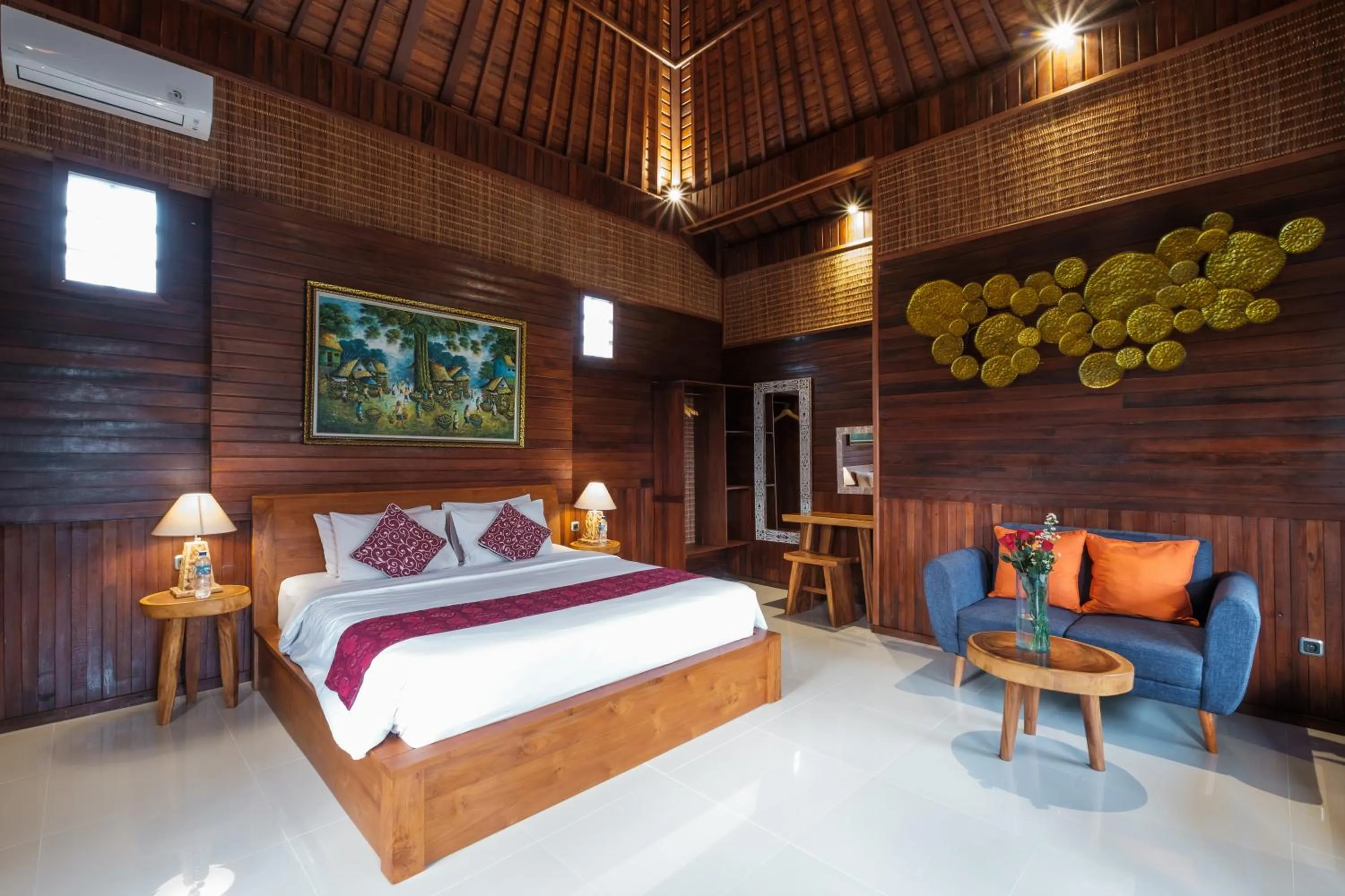 Bedroom, Bed in Uma Galih Ubud Villa