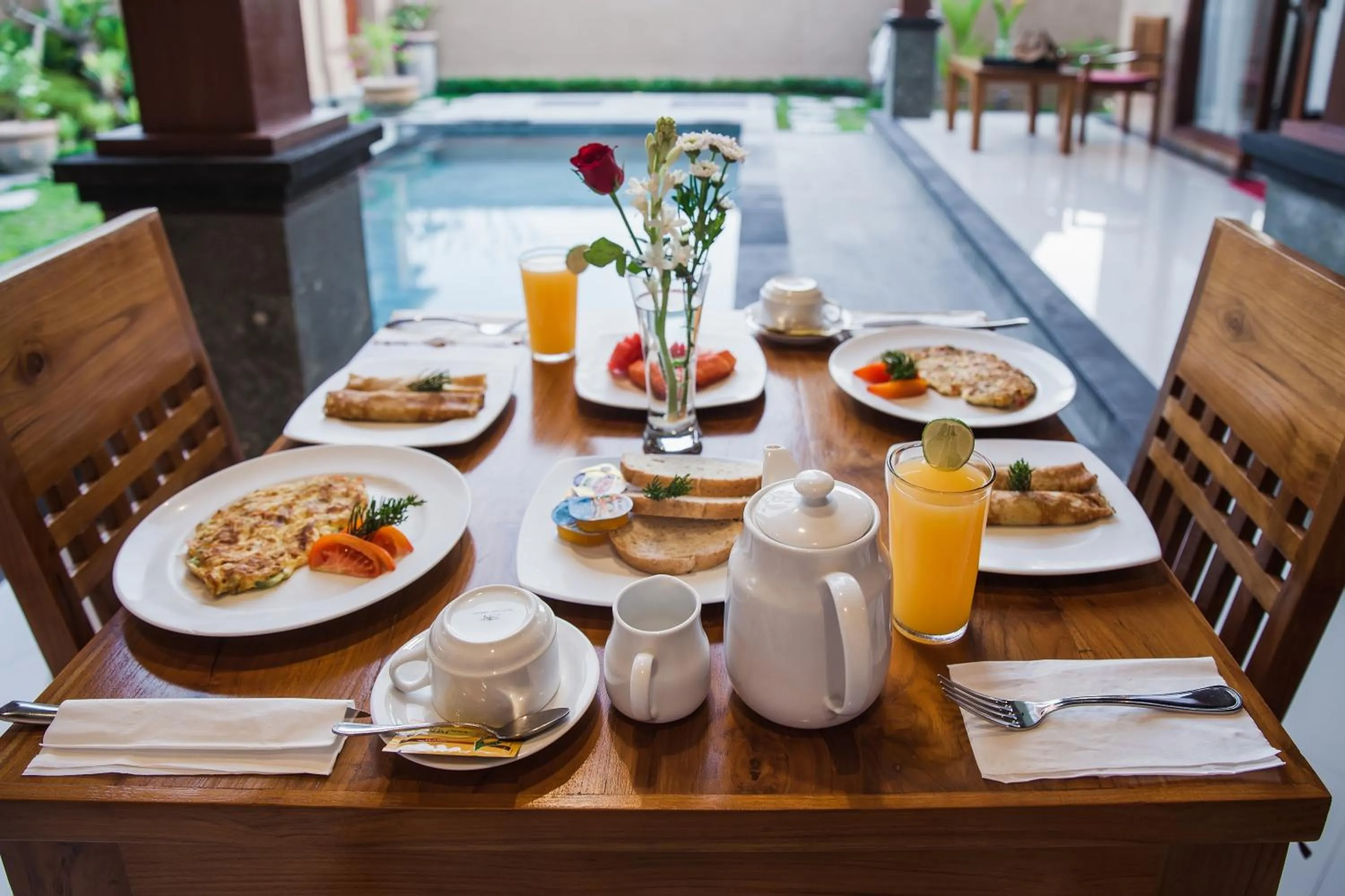 Breakfast in Uma Galih Ubud Villa