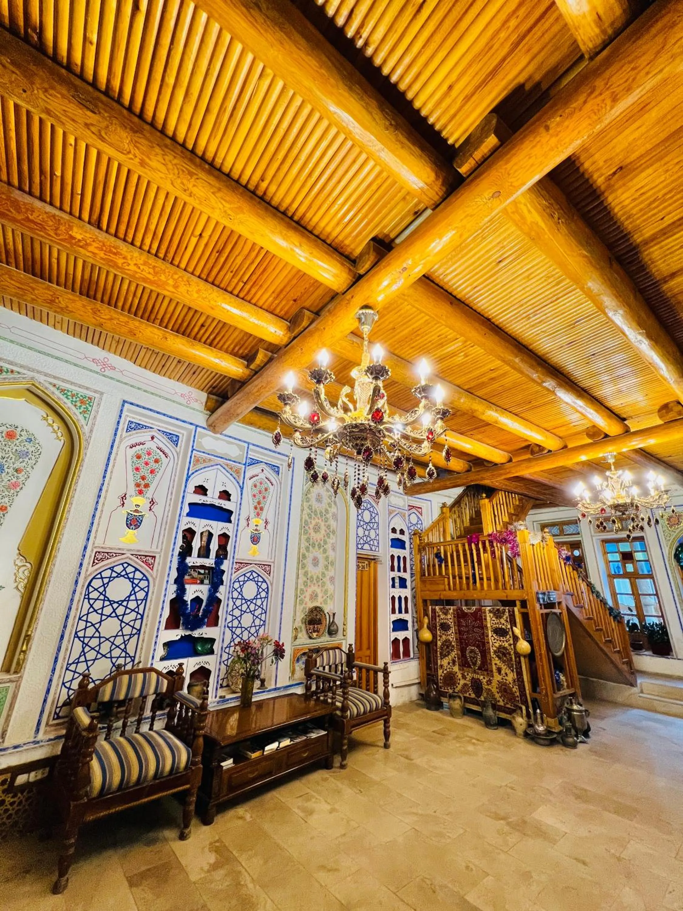 Seating area in Komil Bukhara Boutique Hotel