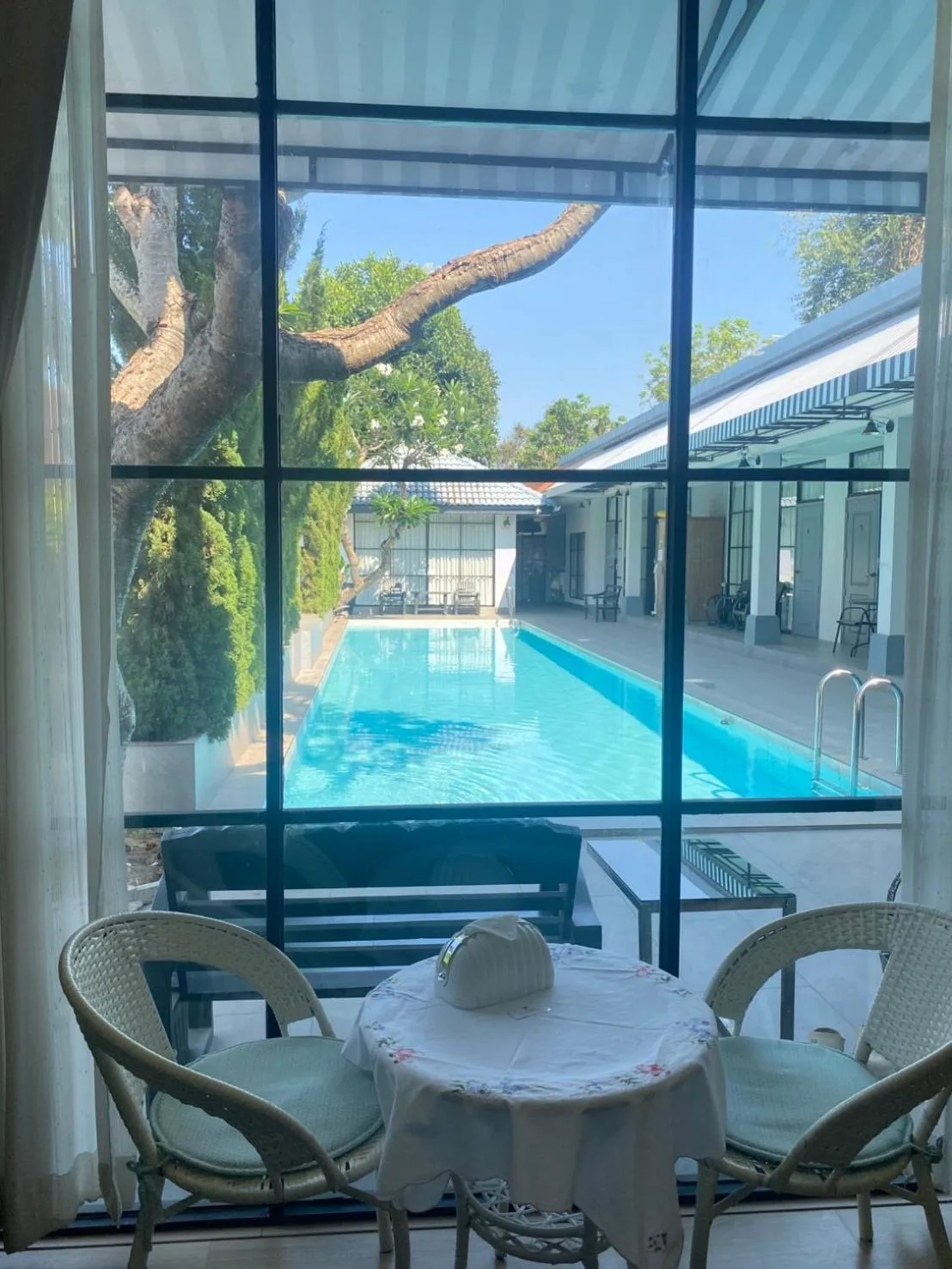 Pool view in La Riva Boutique Hotel