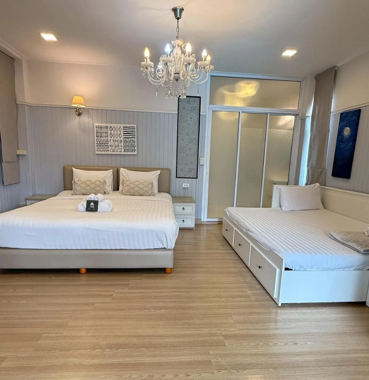 Bed in La Riva Boutique Hotel