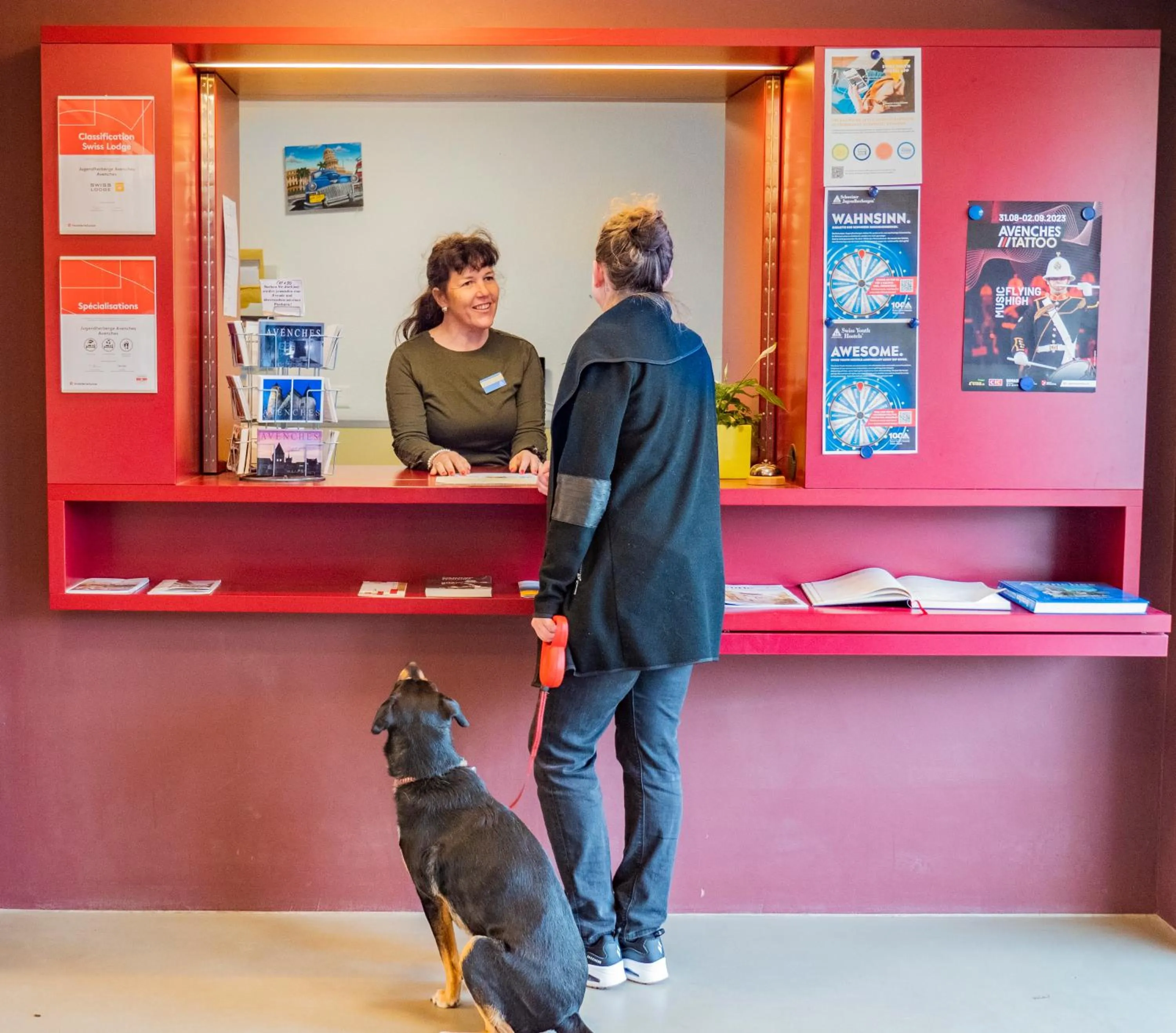 Lobby or reception in Avenches Youth Hostel