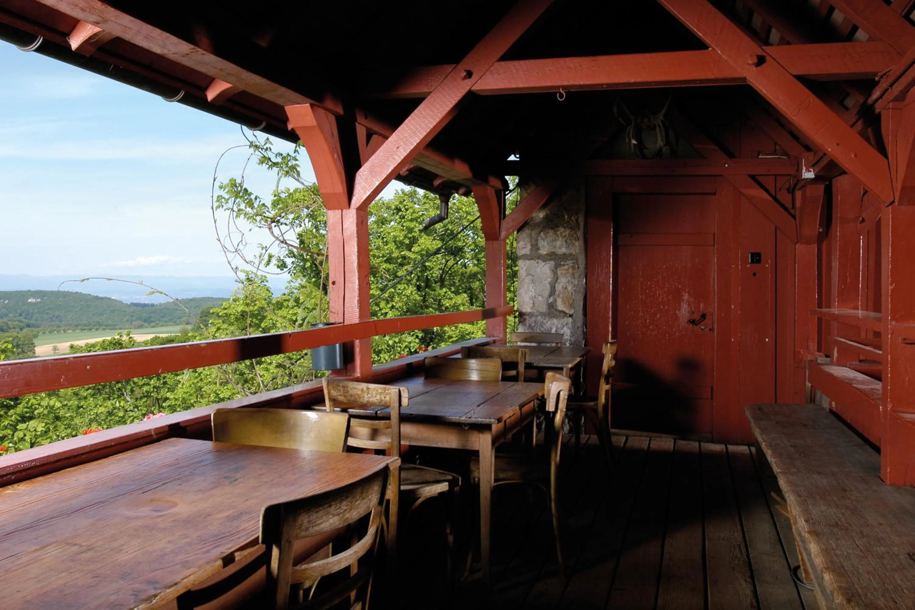 Balcony/Terrace in Mariastein-Rotberg Youth Hostel