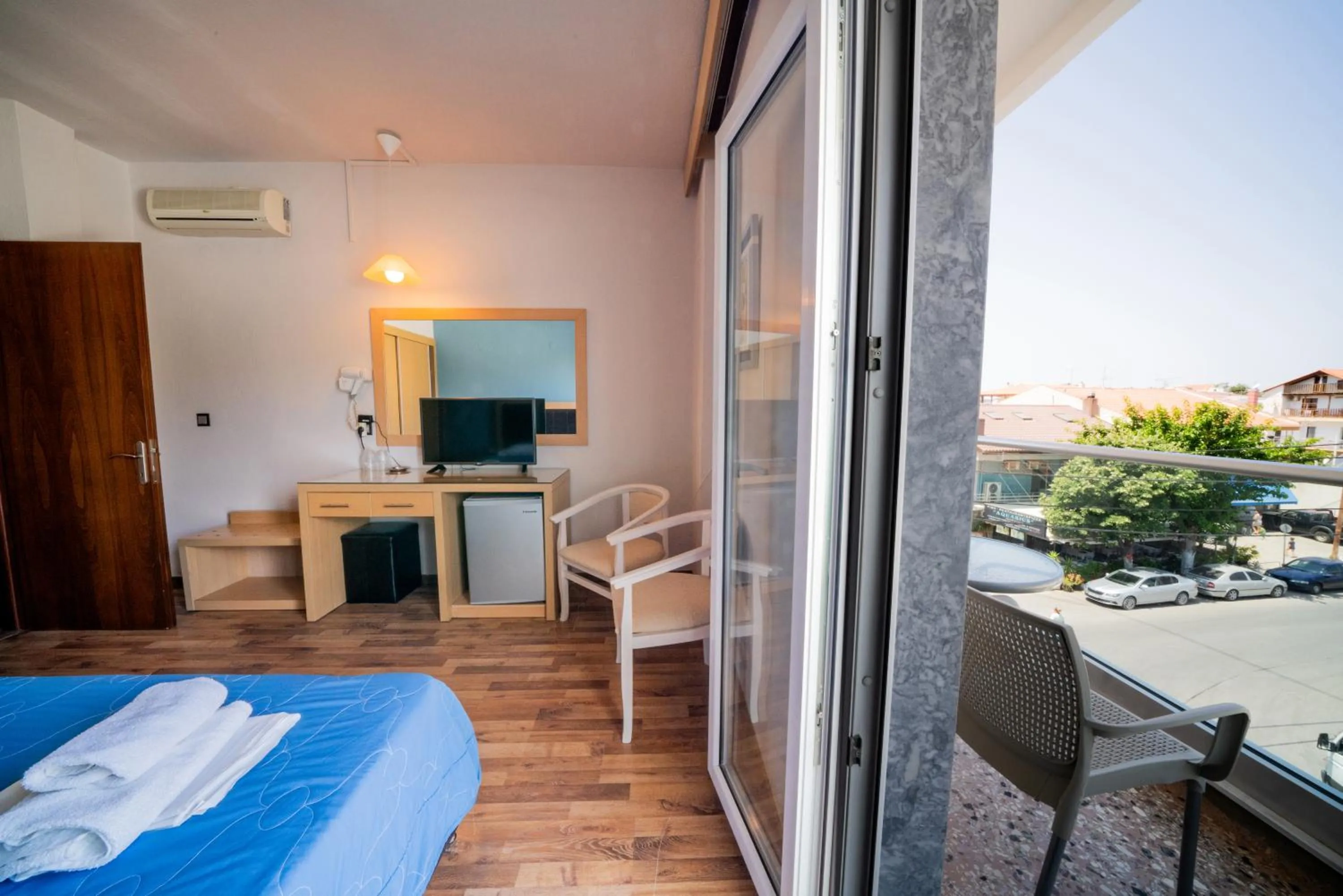 Bed in Hotel Olympion