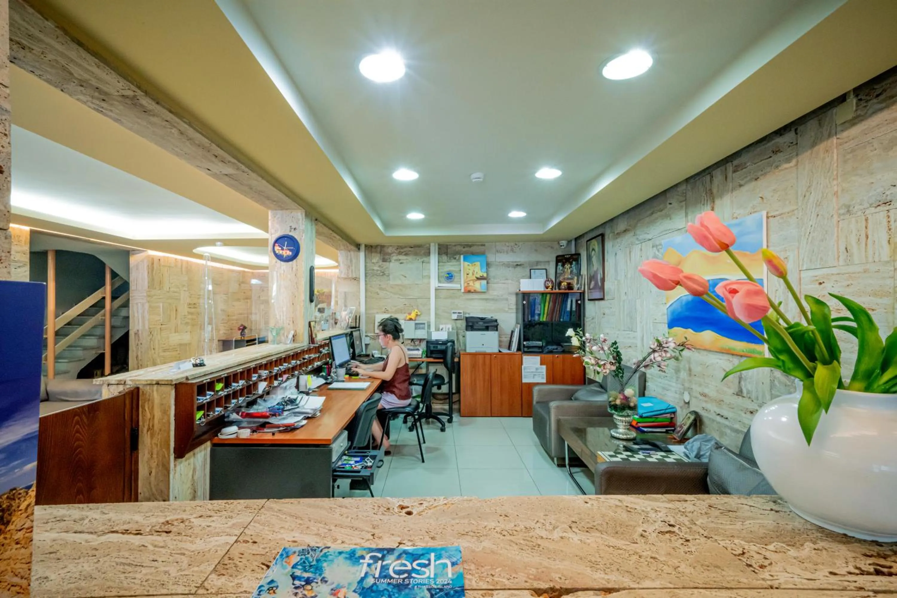 Lobby or reception in Hotel Olympion