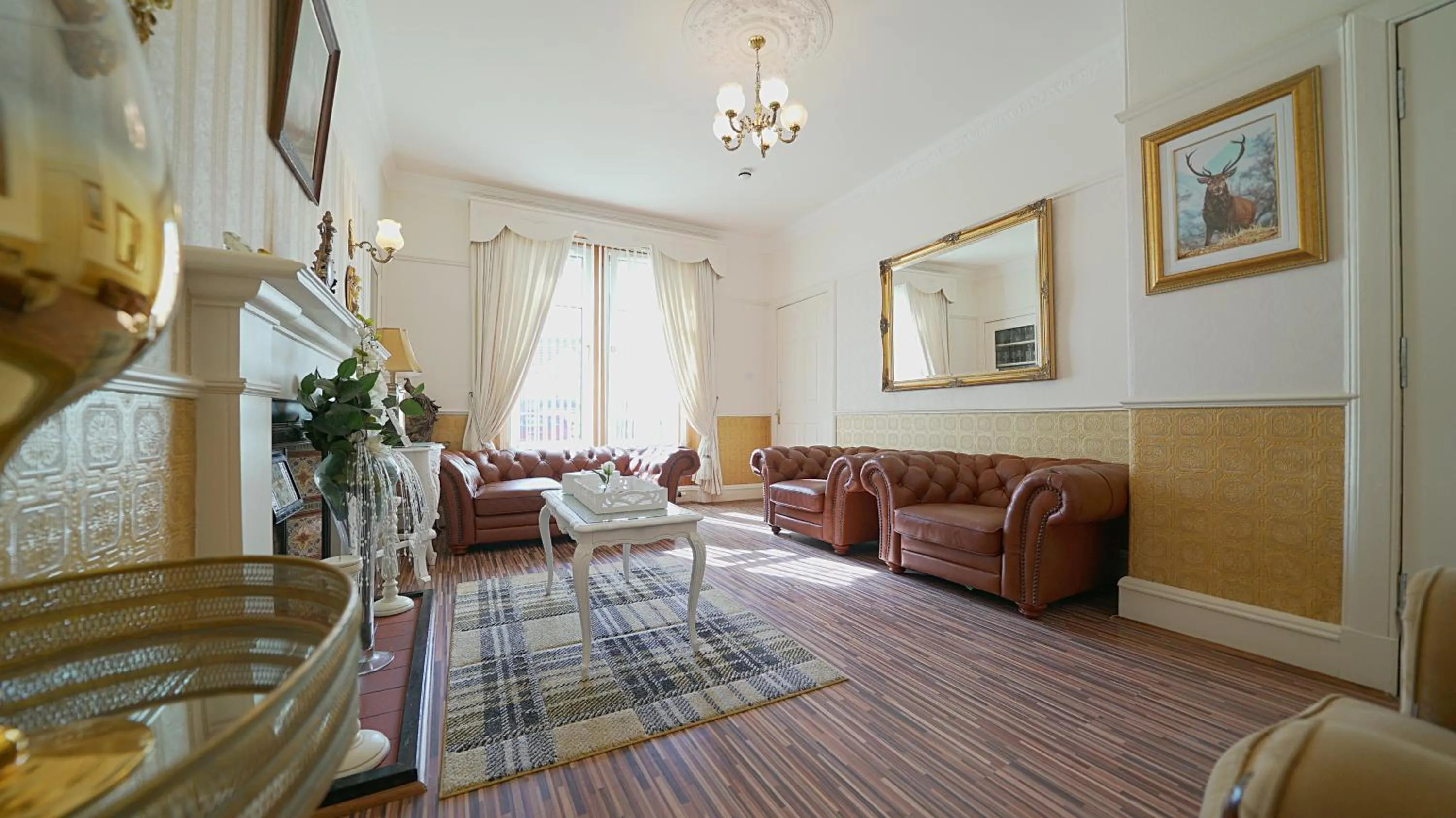 Living room in The Old Tramhouse Self Catering Apartments