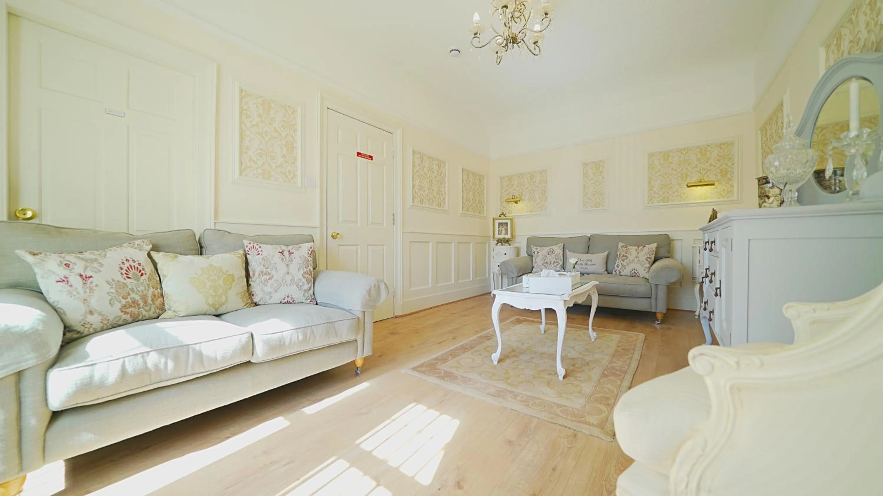 Living room in The Old Tramhouse Self Catering Apartments