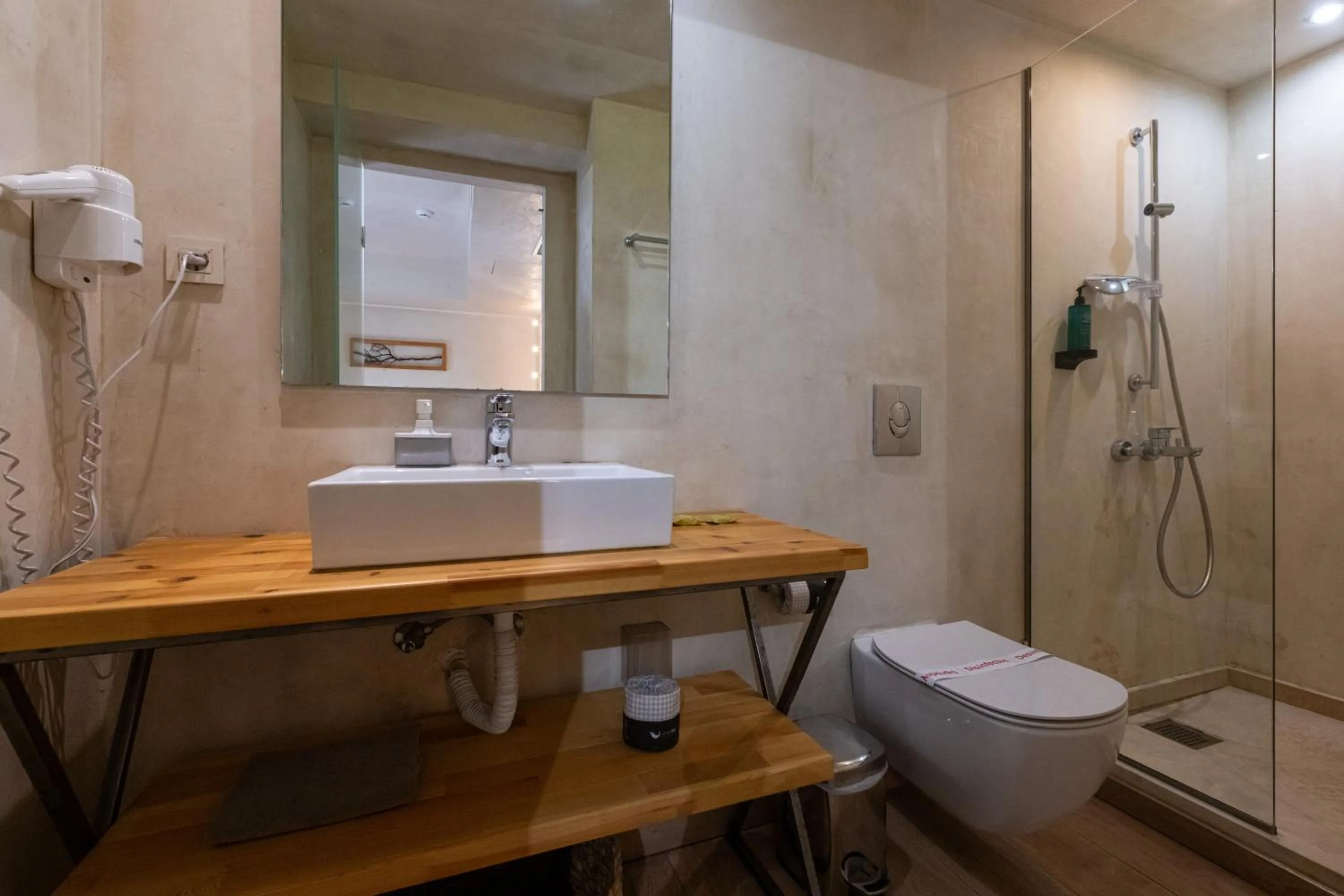 Shower in Panellinion Luxury Rooms