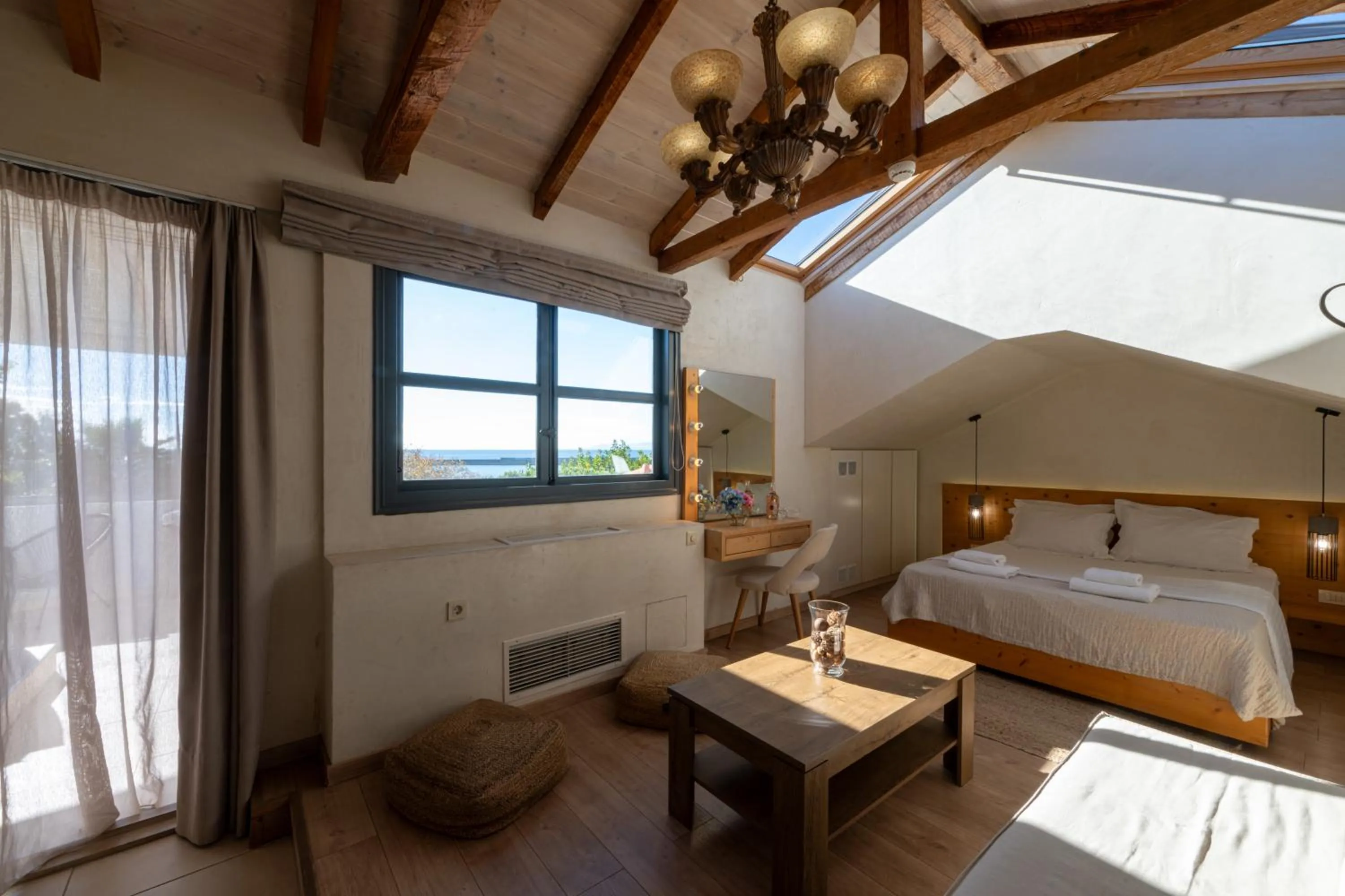 Bed in Panellinion Luxury Rooms