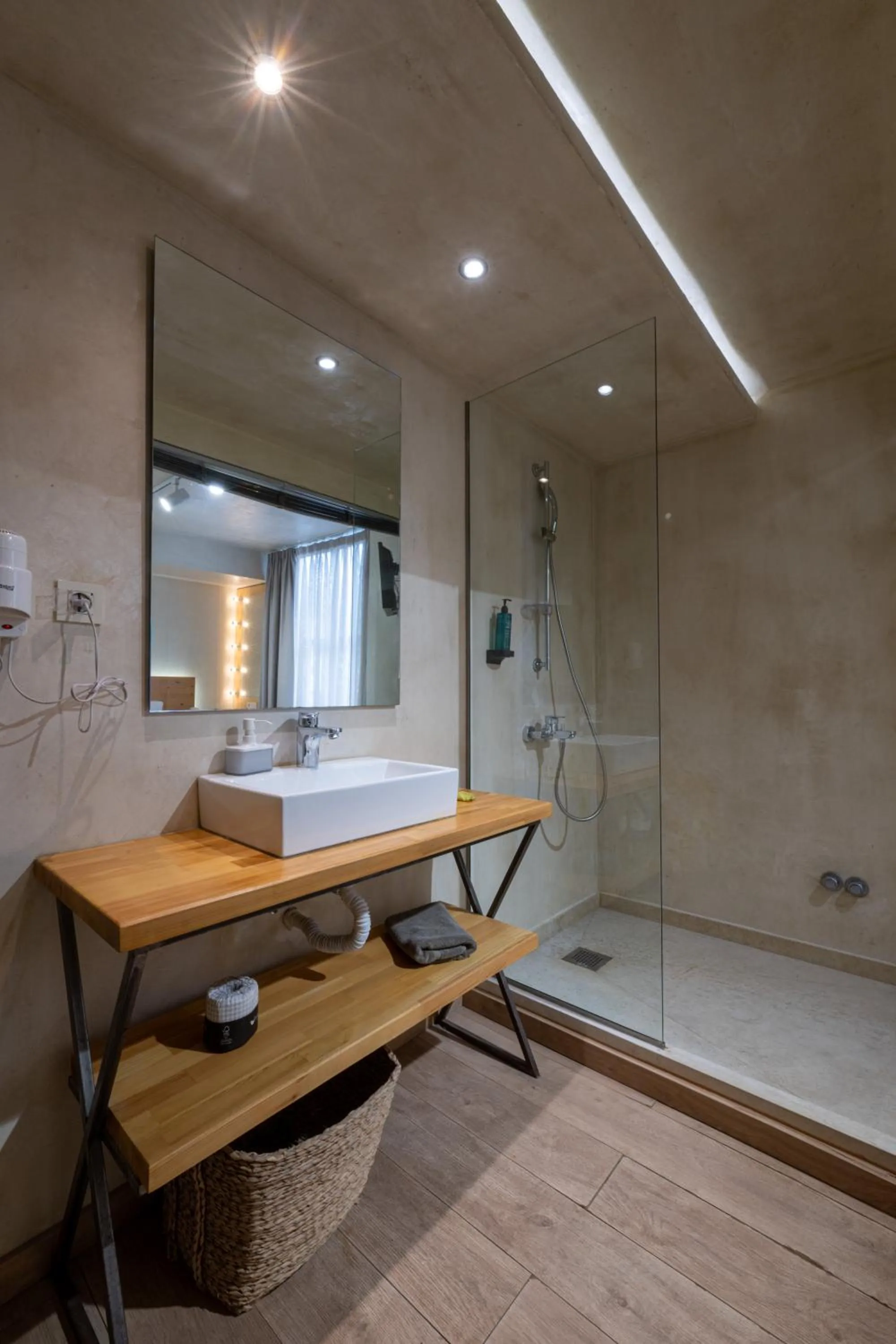 Shower in Panellinion Luxury Rooms